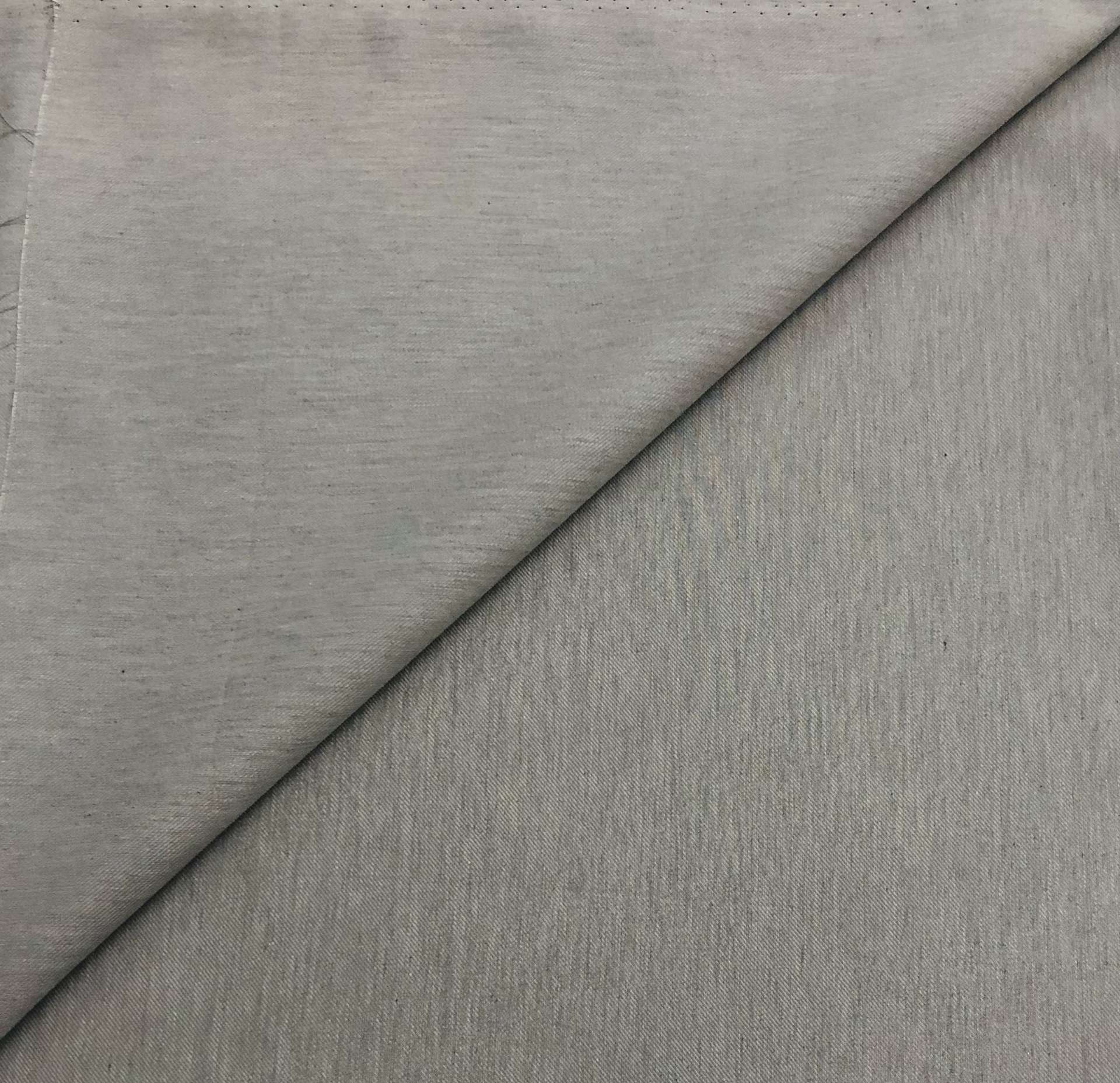 Sustainable Cotton Flannel Twill in Fog