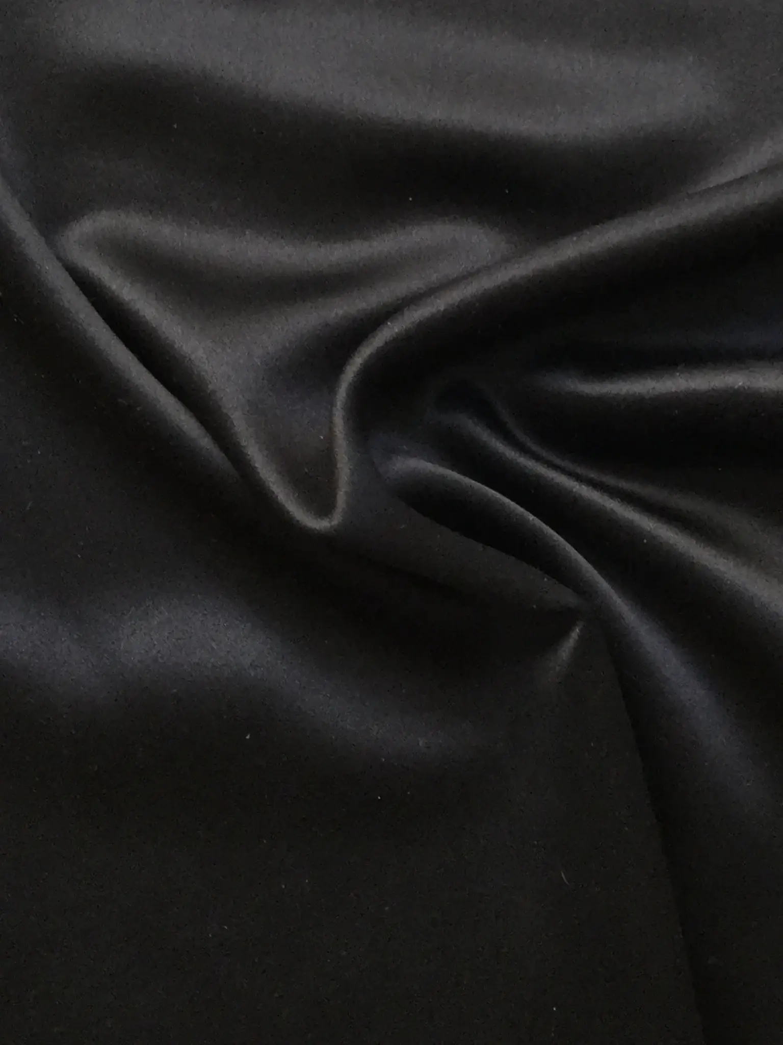 Wide Width Silk Crepe Satin in Black (40 momme)