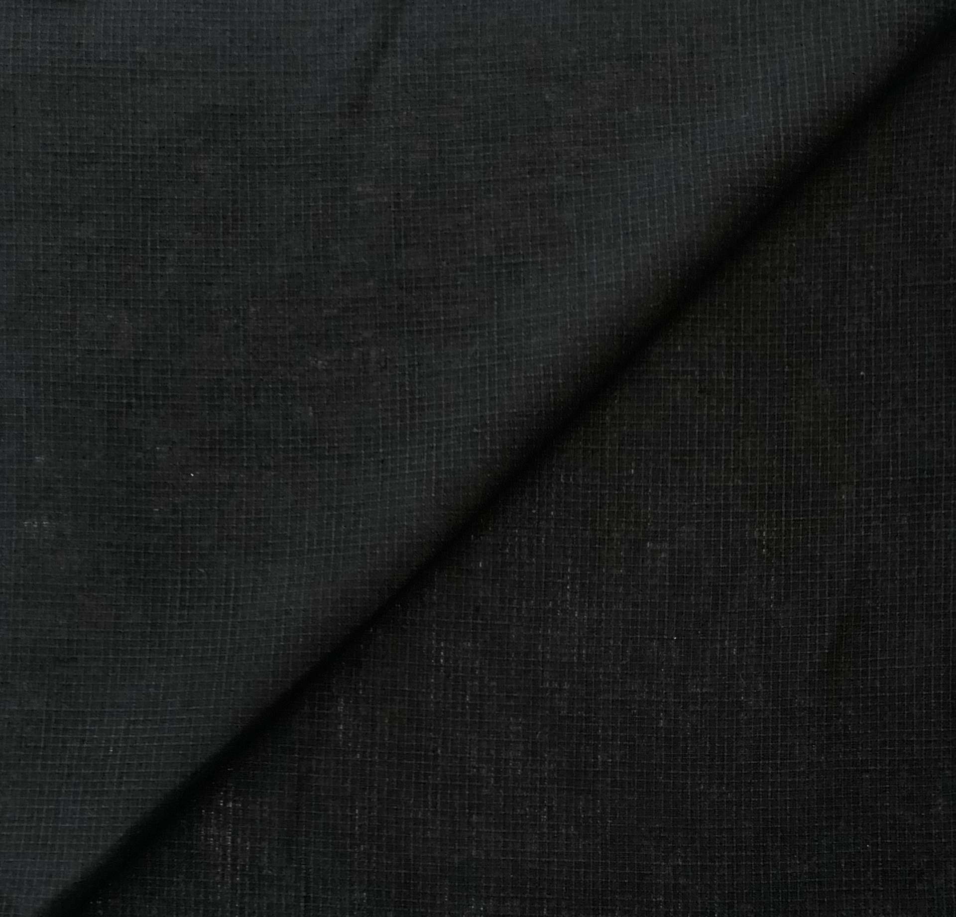 Woven Grid Linen in Black