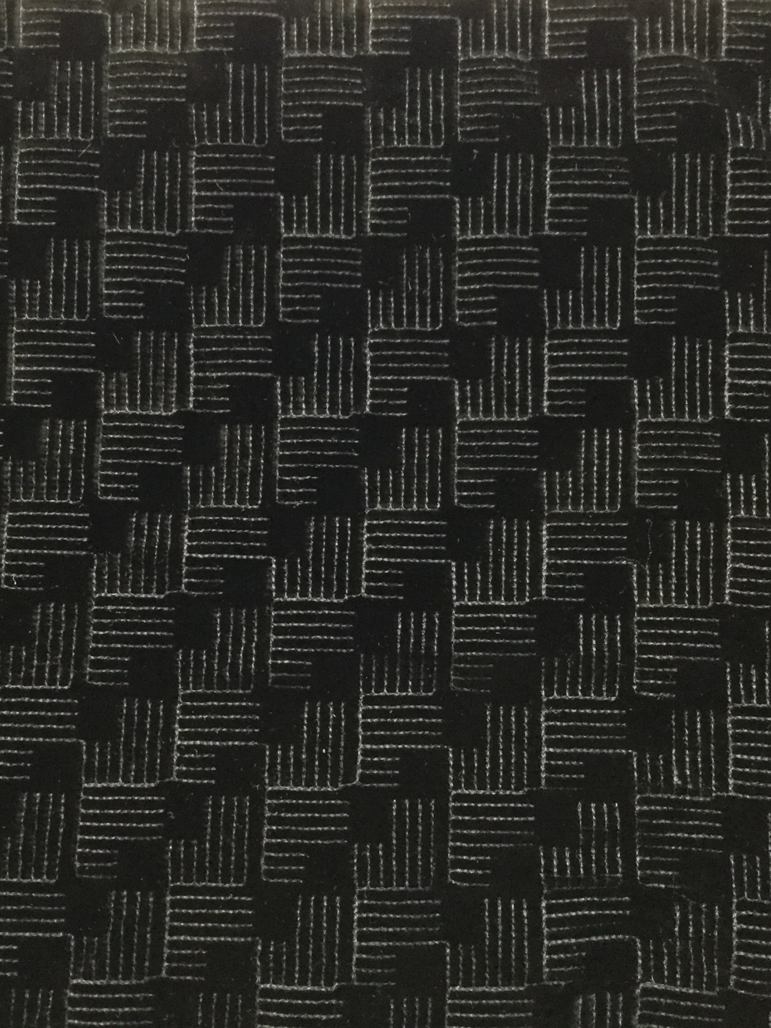 Embroidered Polyester Blend Velvet in Black