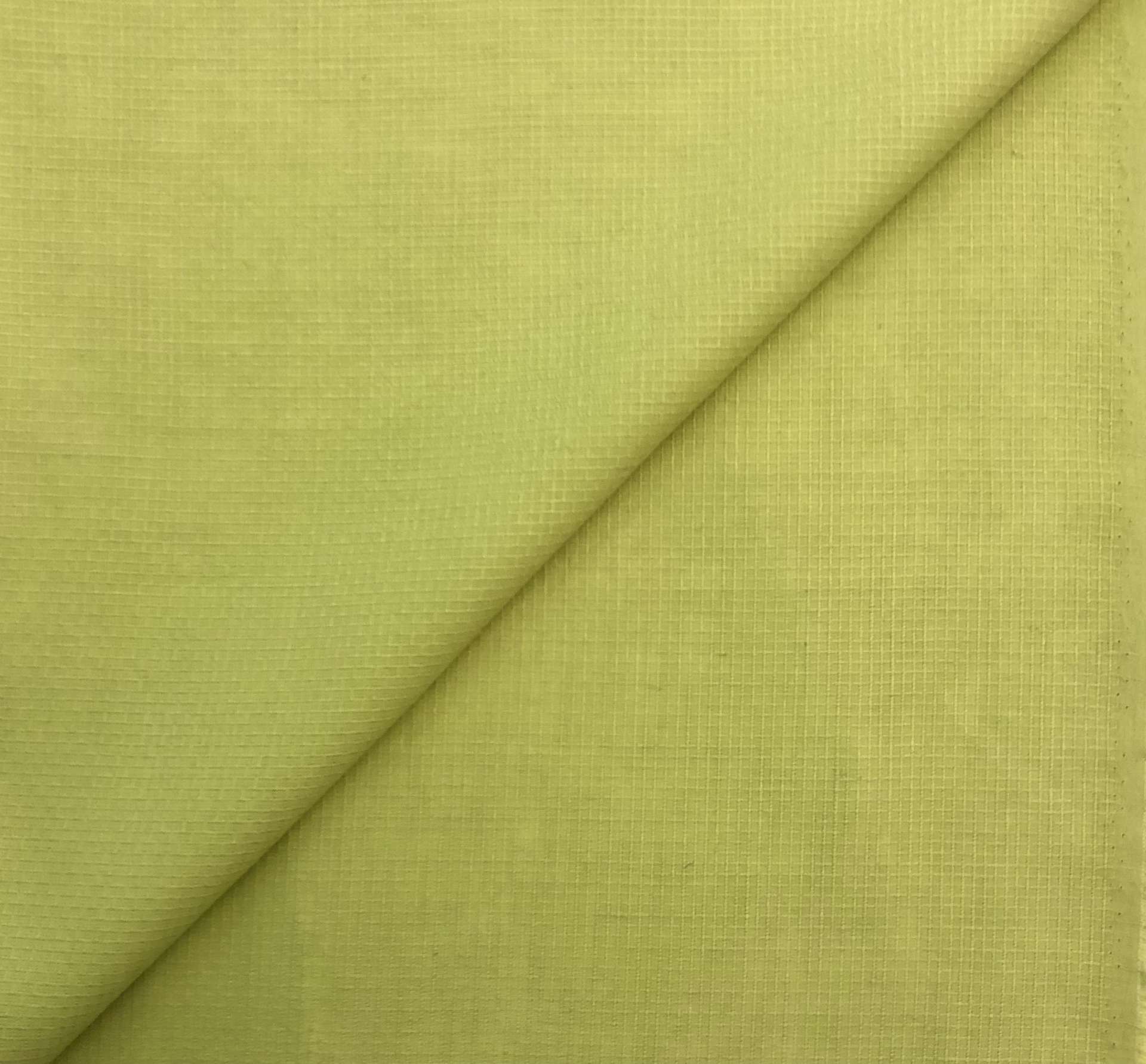Woven Grid Linen in Celery