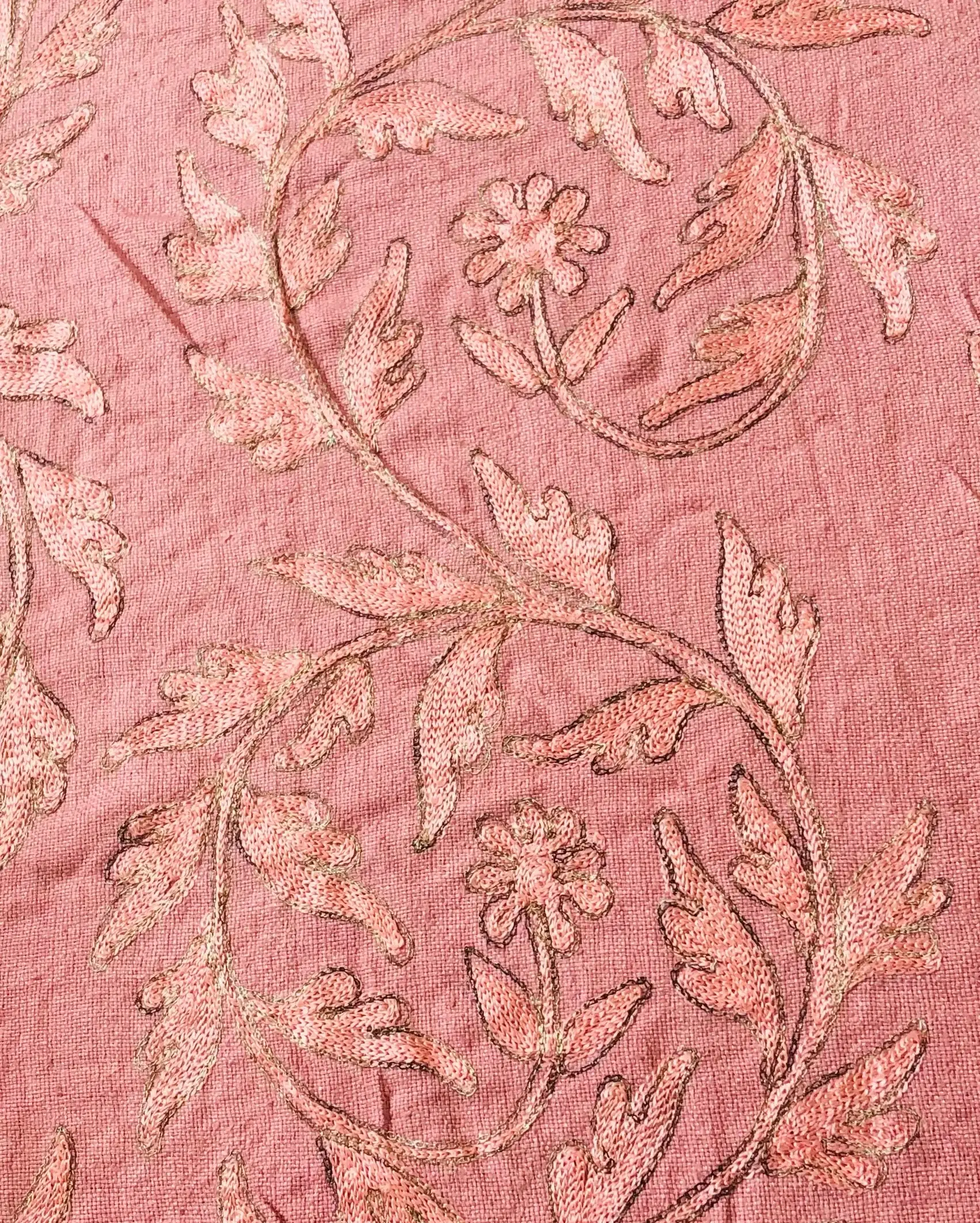 Made in India Embroidered Silk Matka in Pink