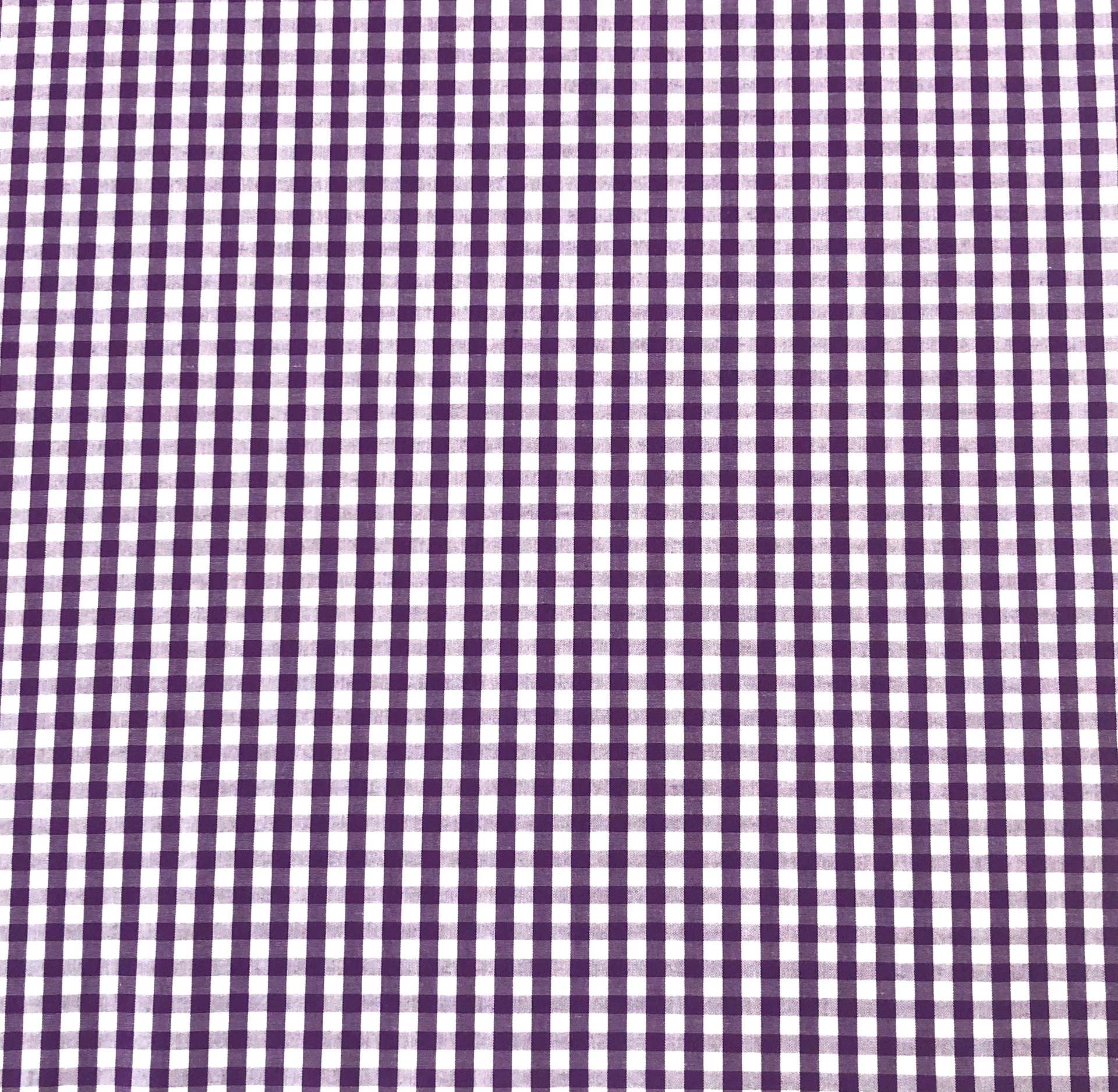 Imported Cotton Gingham in Grape