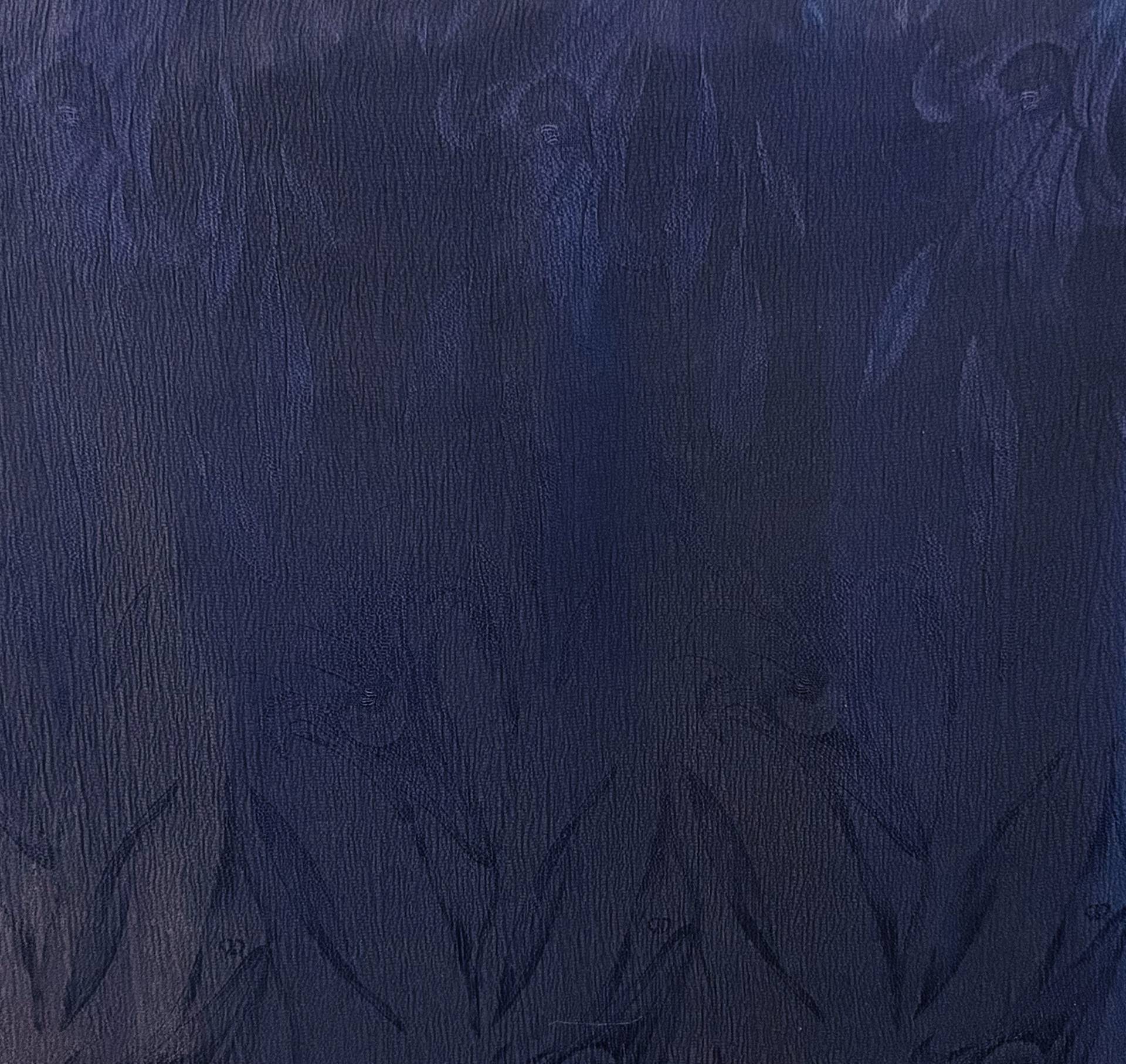 Vintage Pure Silk Hammered Satin Jacquard in Midnight