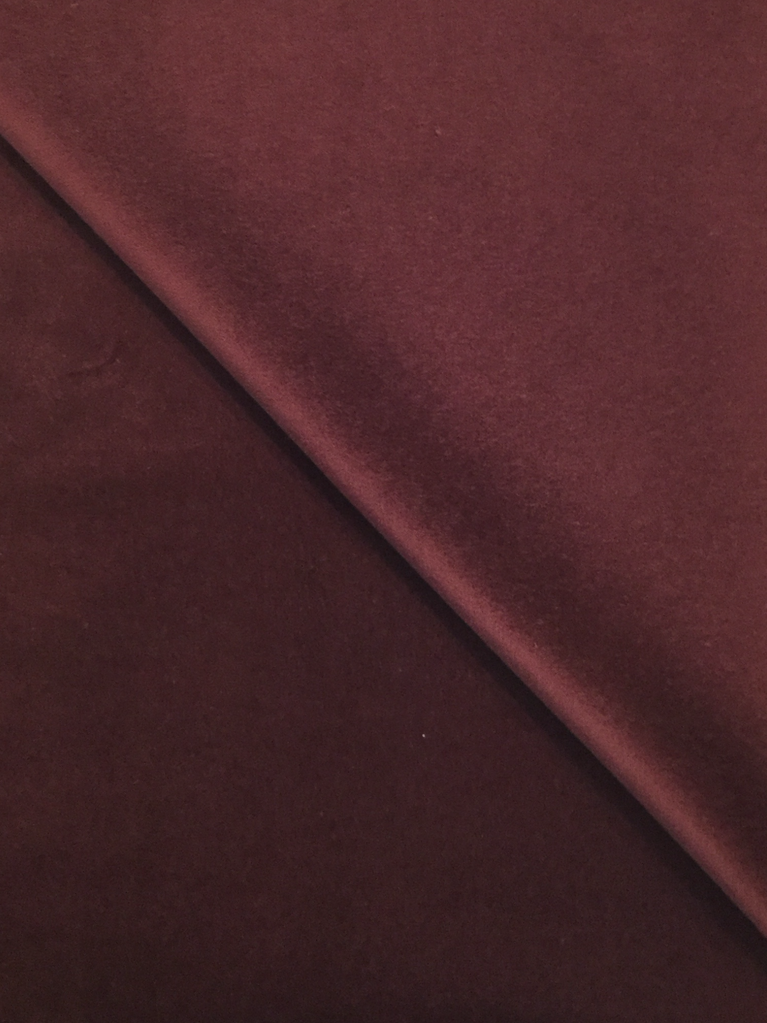 Pure Cotton Velvet in Dark Wine