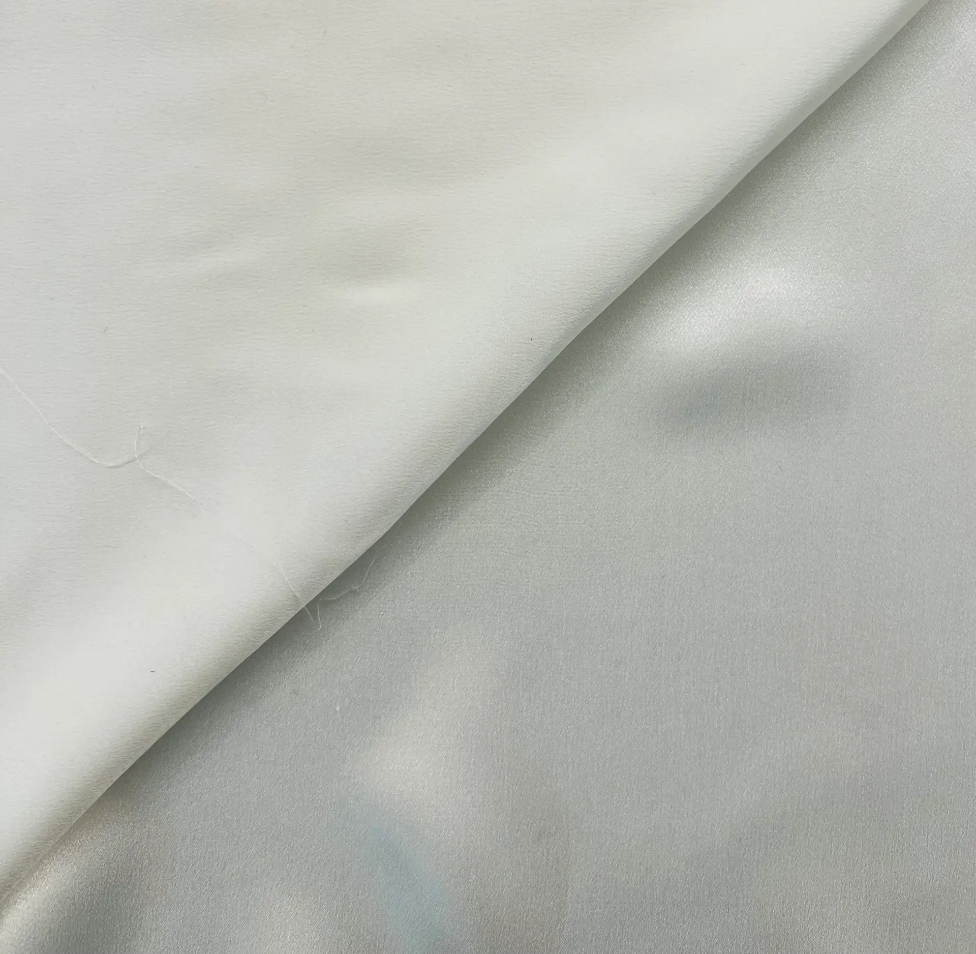 Silk Satin Georgette in White