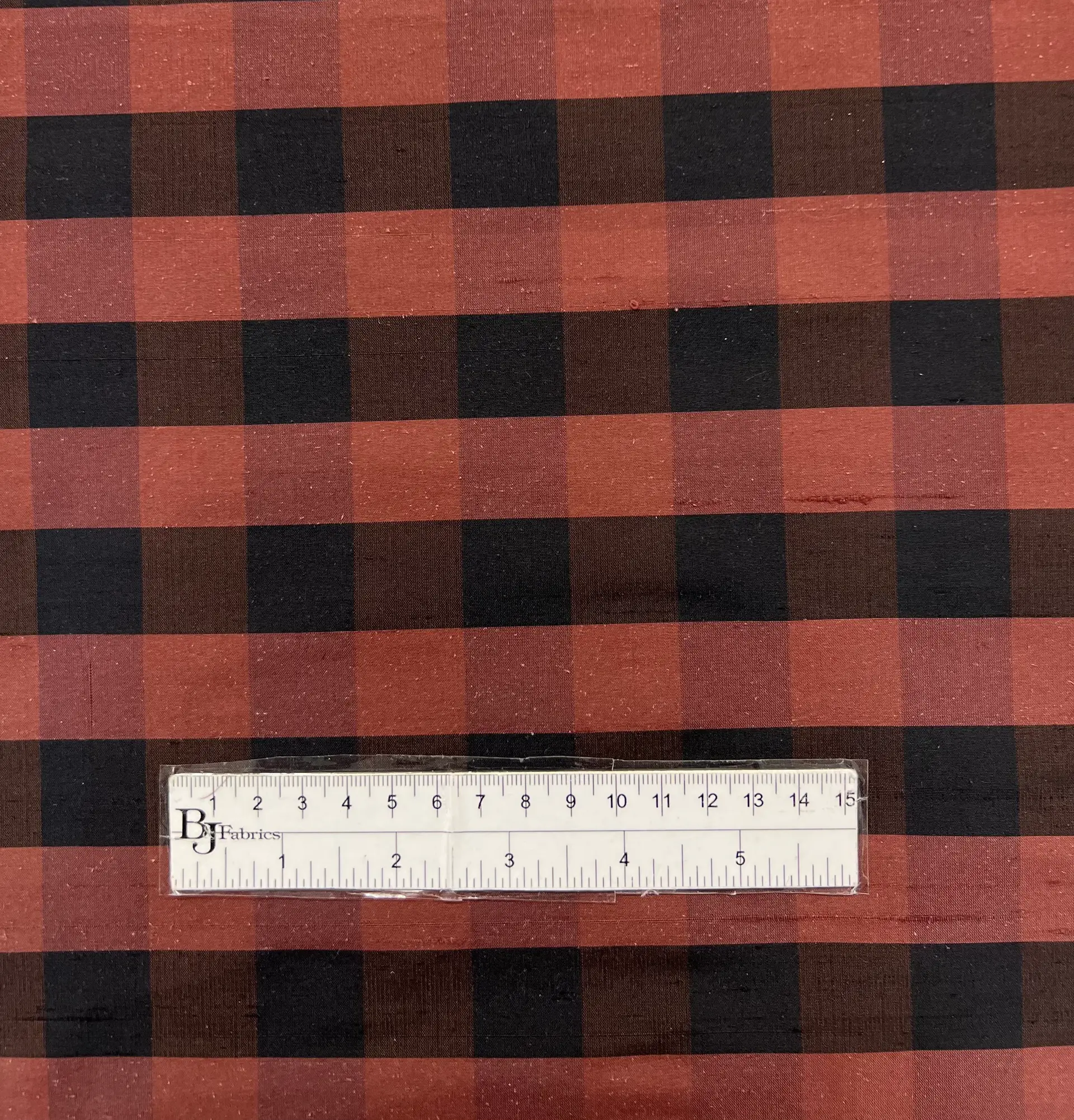 Pure Silk Shantung Gingham