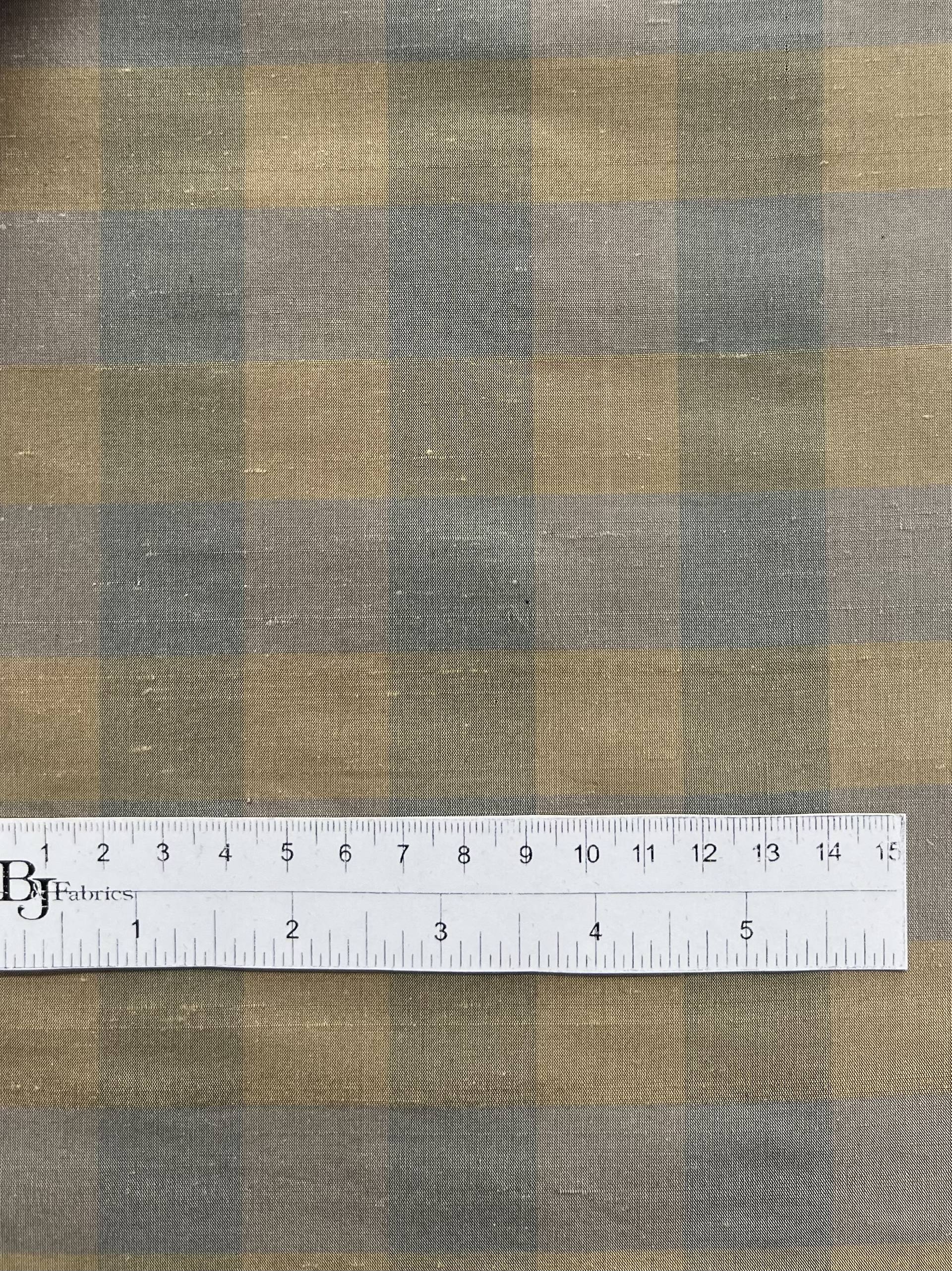 Pure Silk Shantung Gingham