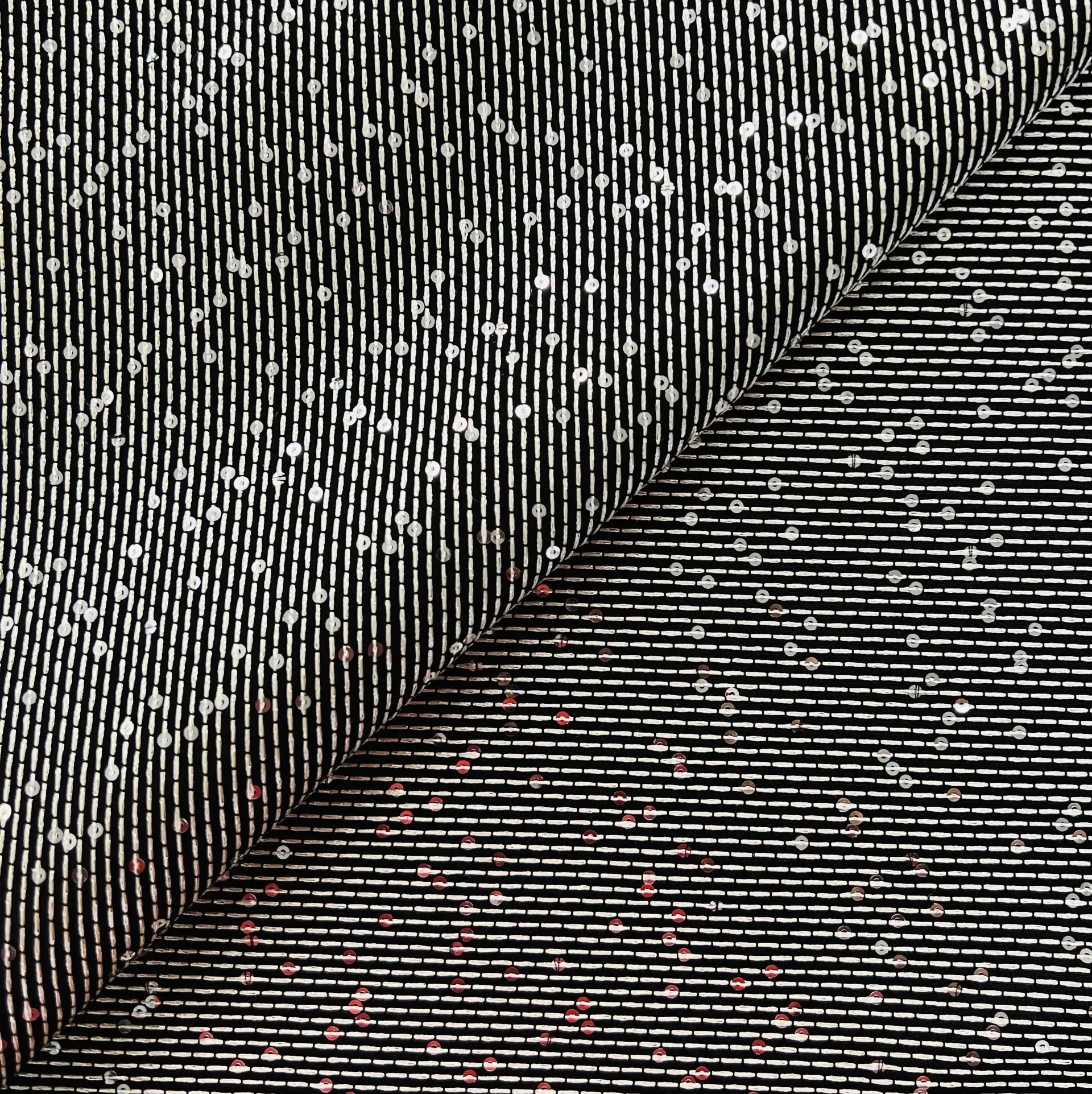 Micro Sequins On Cotton & Nylon