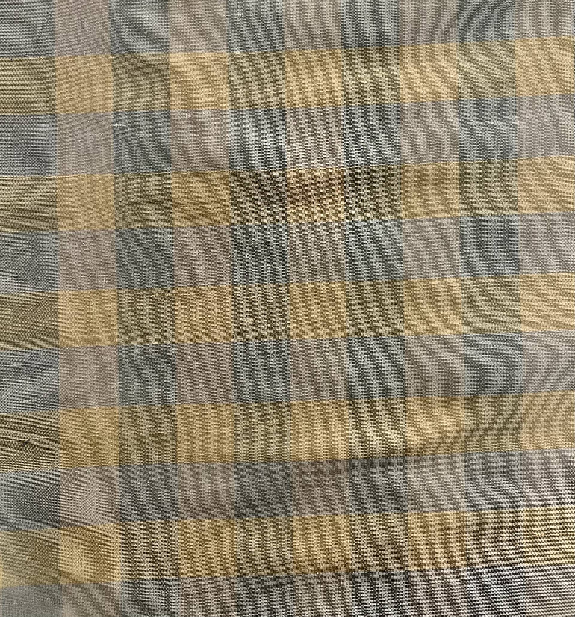 Pure Silk Shantung Gingham