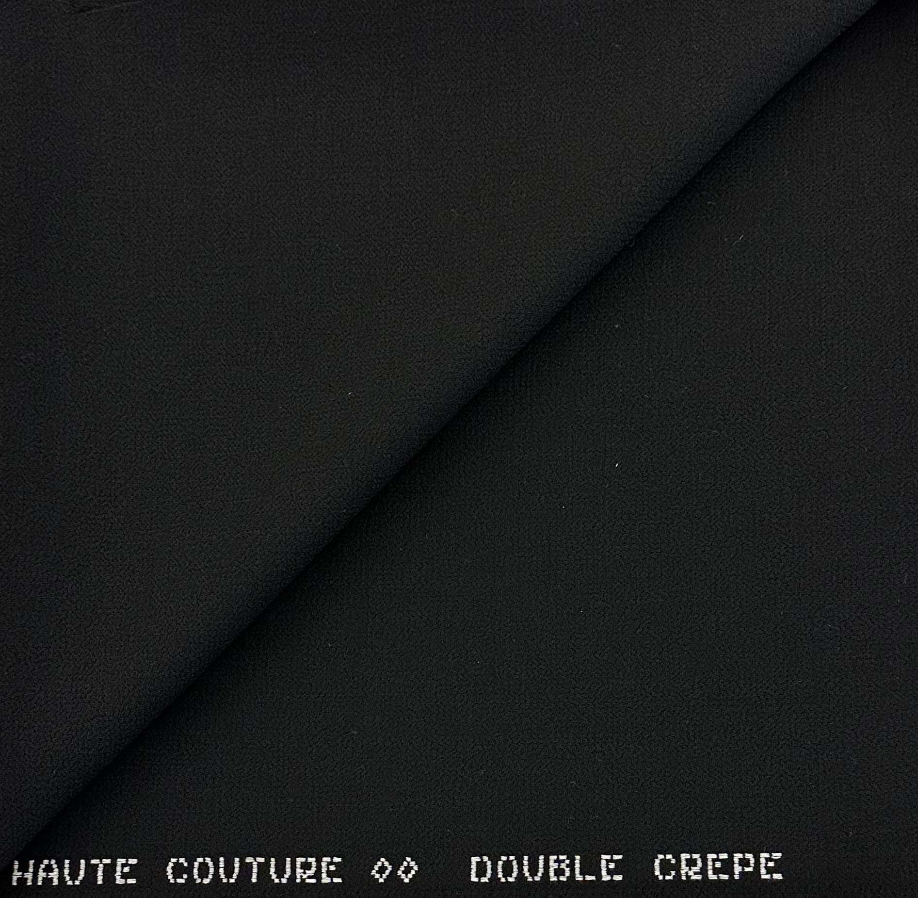 Italian Virgin Wool Double Crepe in Nero