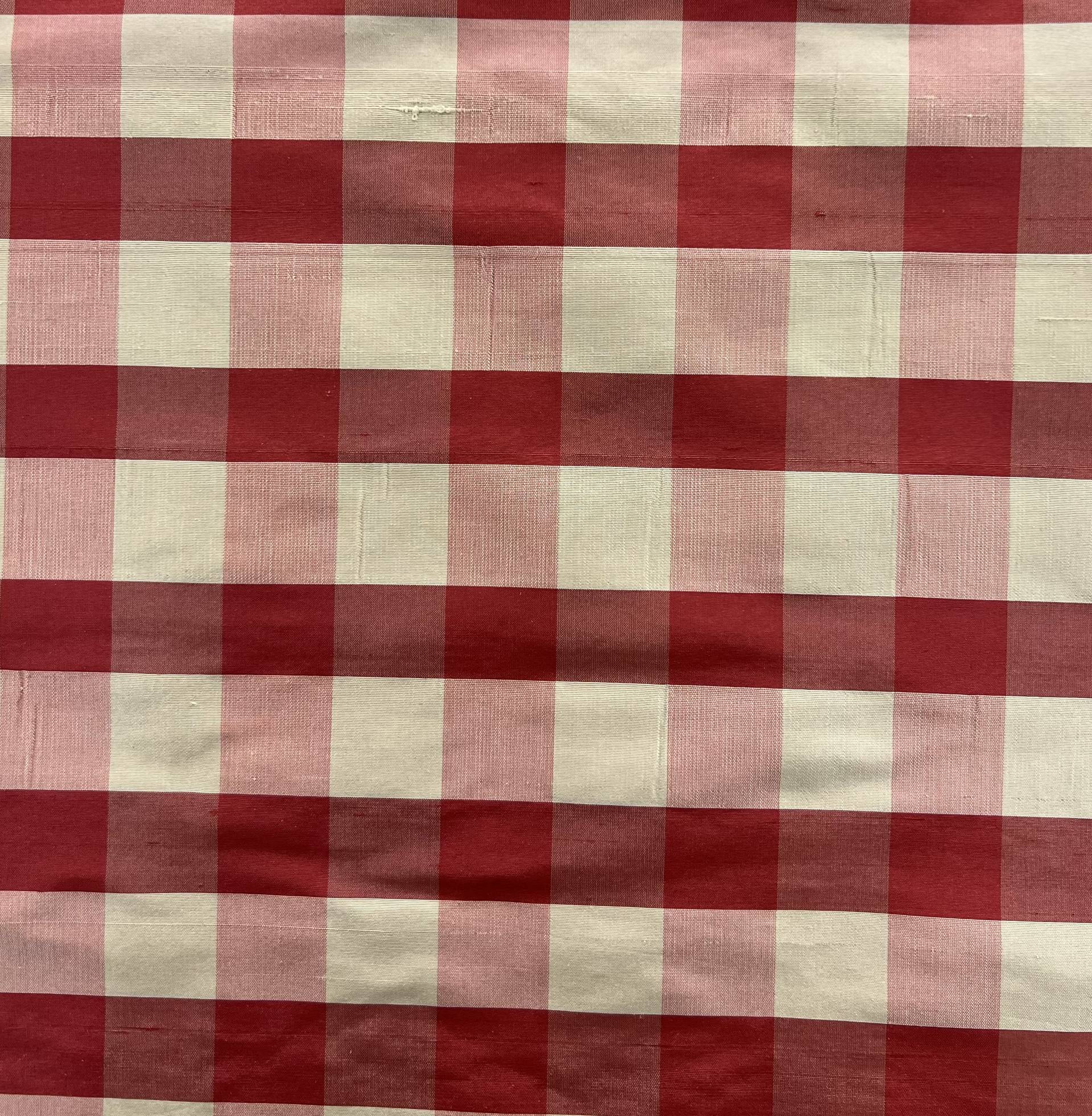 Pure Silk Shantung Gingham