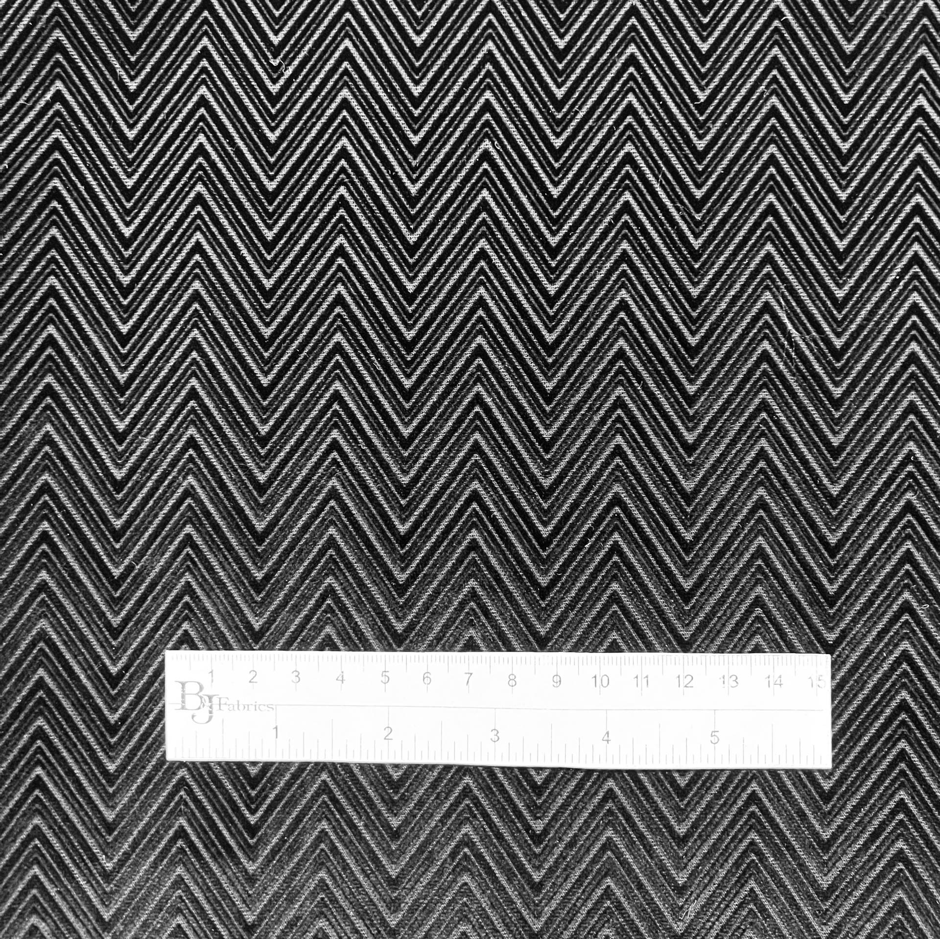 Couture Flocked Silk and Wool In Black