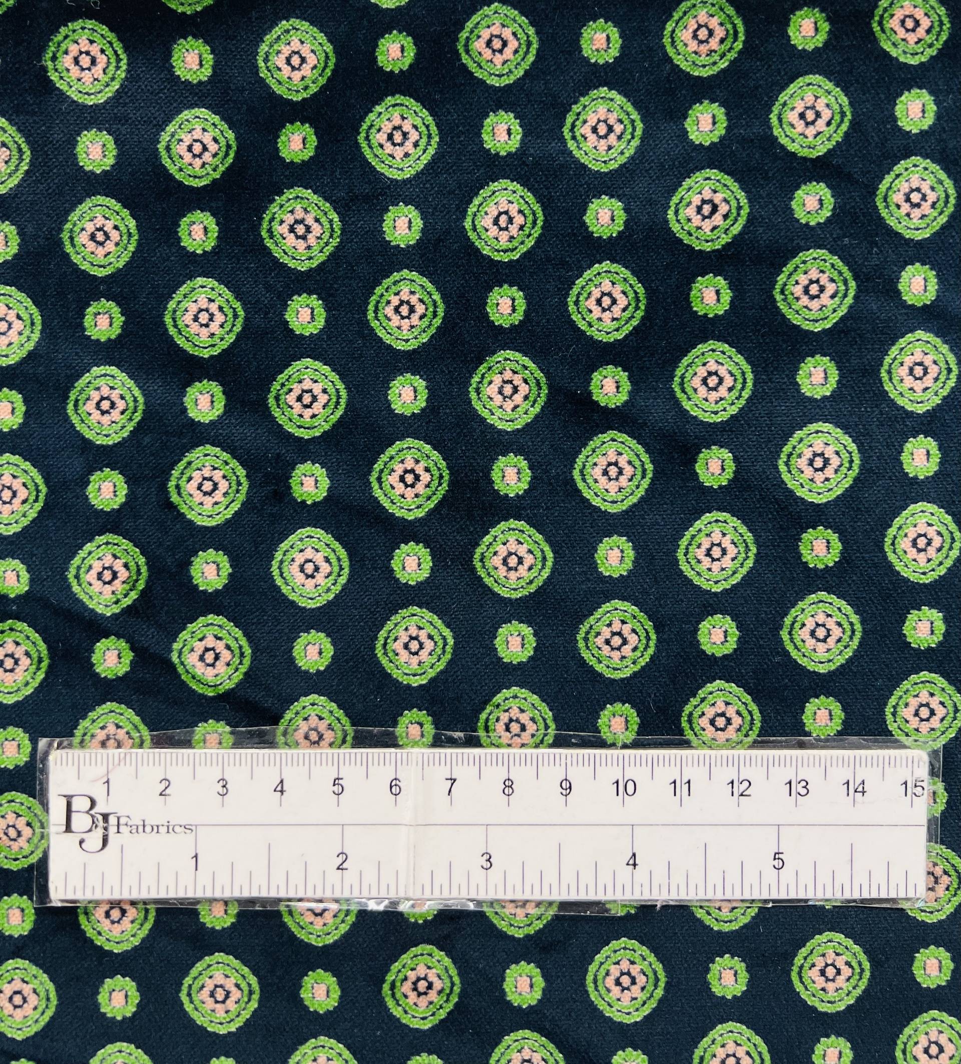 Made in Italy 100% Cotton Printed Velvet