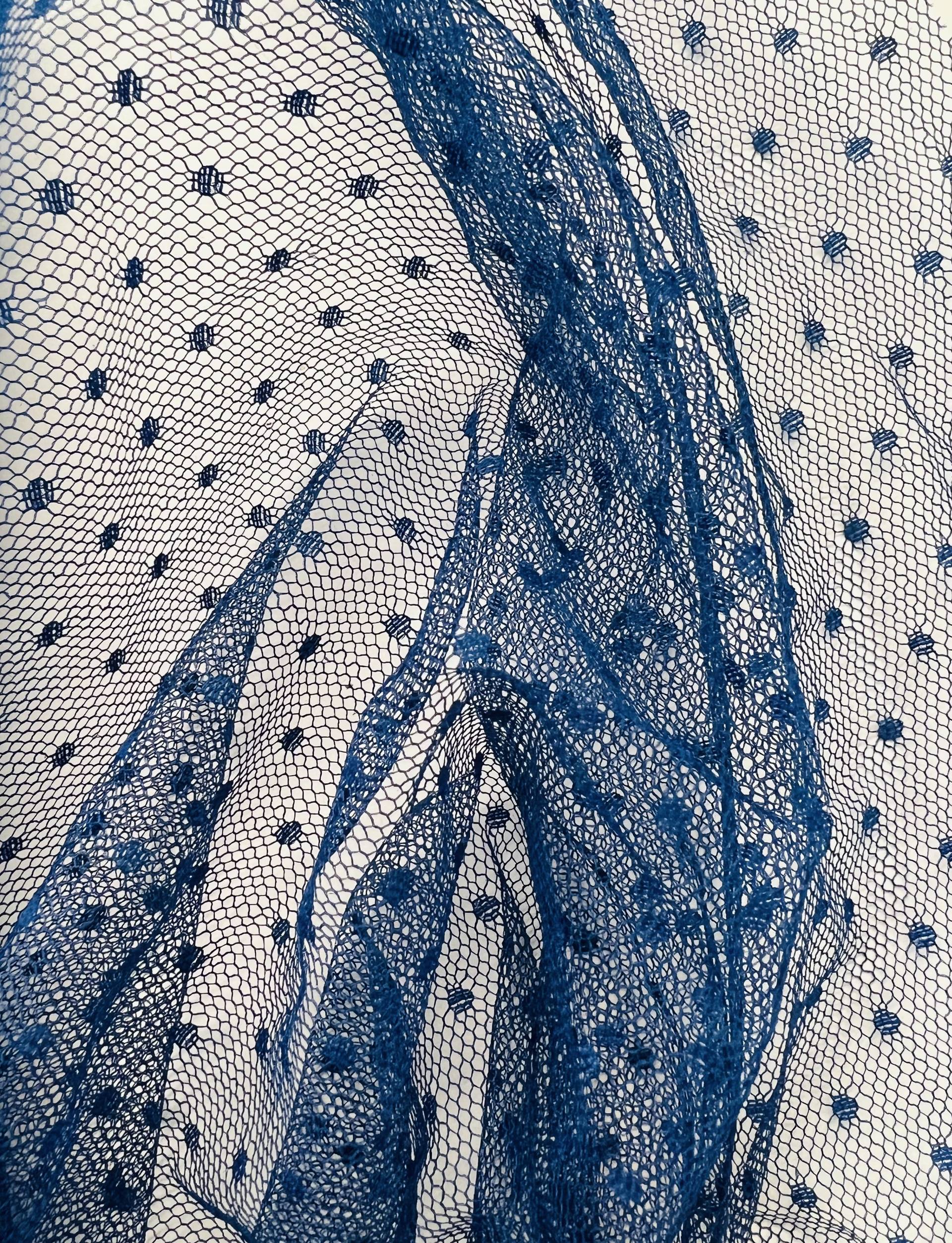 Nylon Point D'esprit in Blue