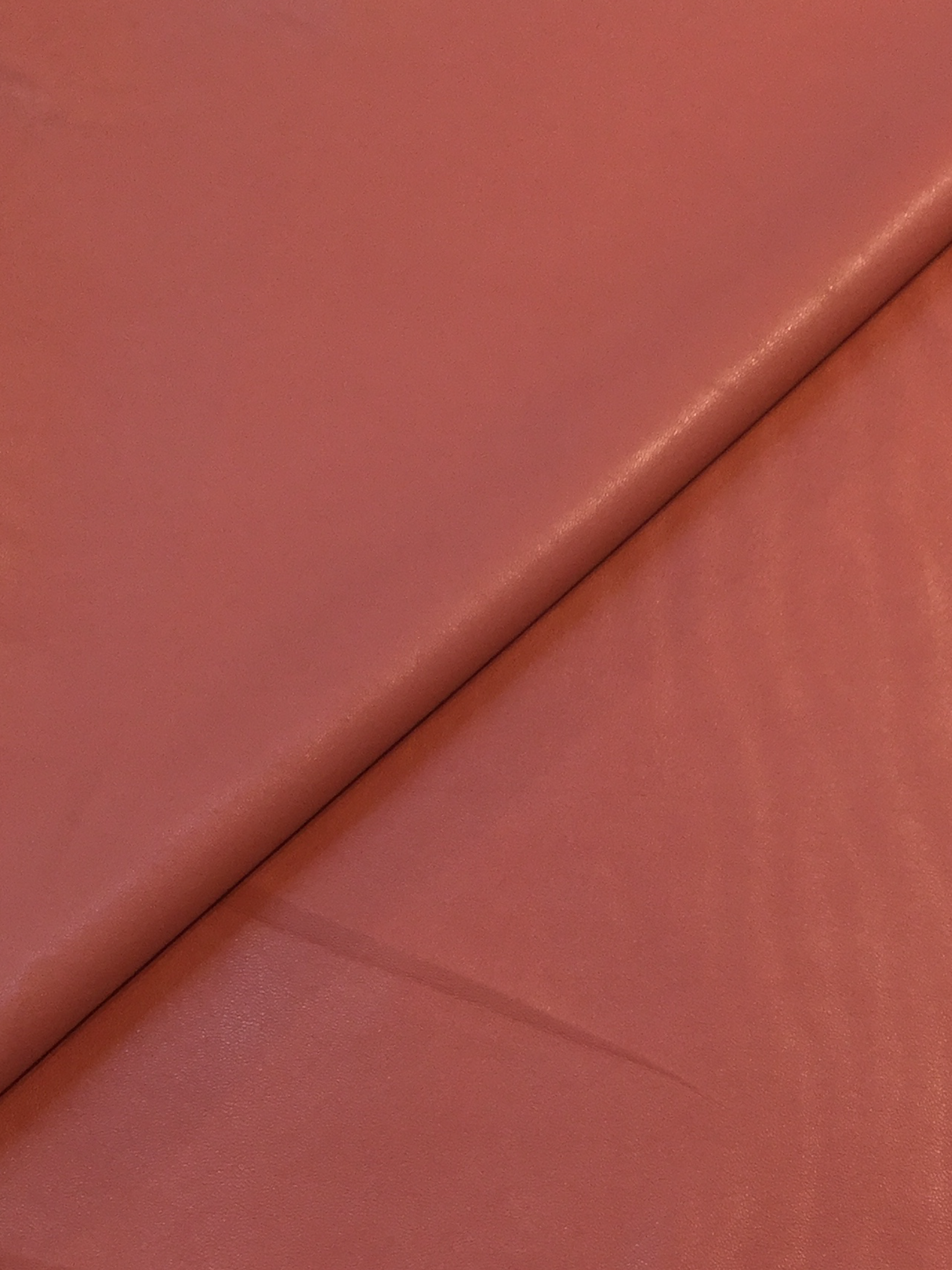 Stretch Faux Leather in Dark Coral
