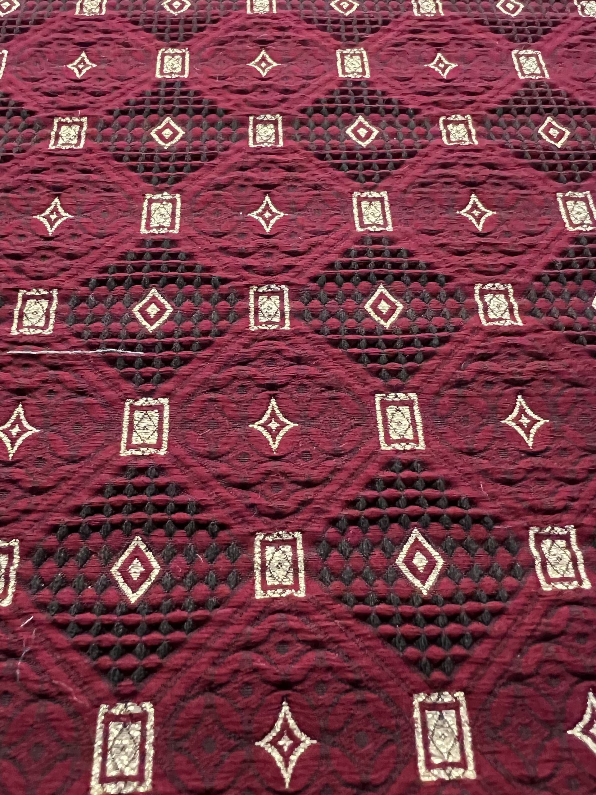 Stretch Geometric Polyester Metallic Brocade