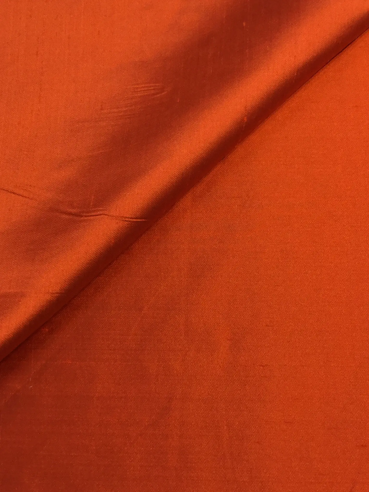 Pure Silk Shantung in Pumpkin