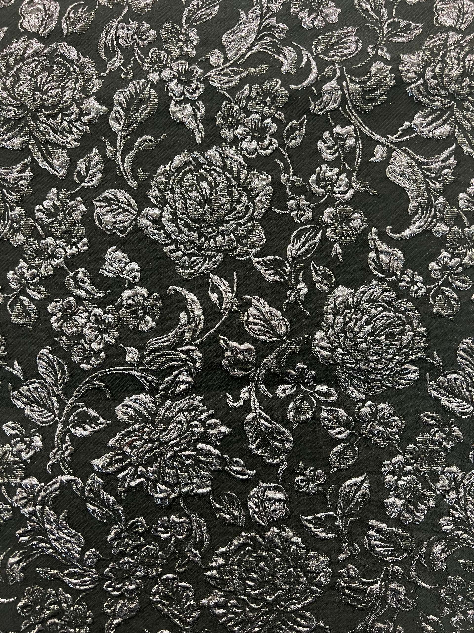 Silk and Metallic Blend Brocade