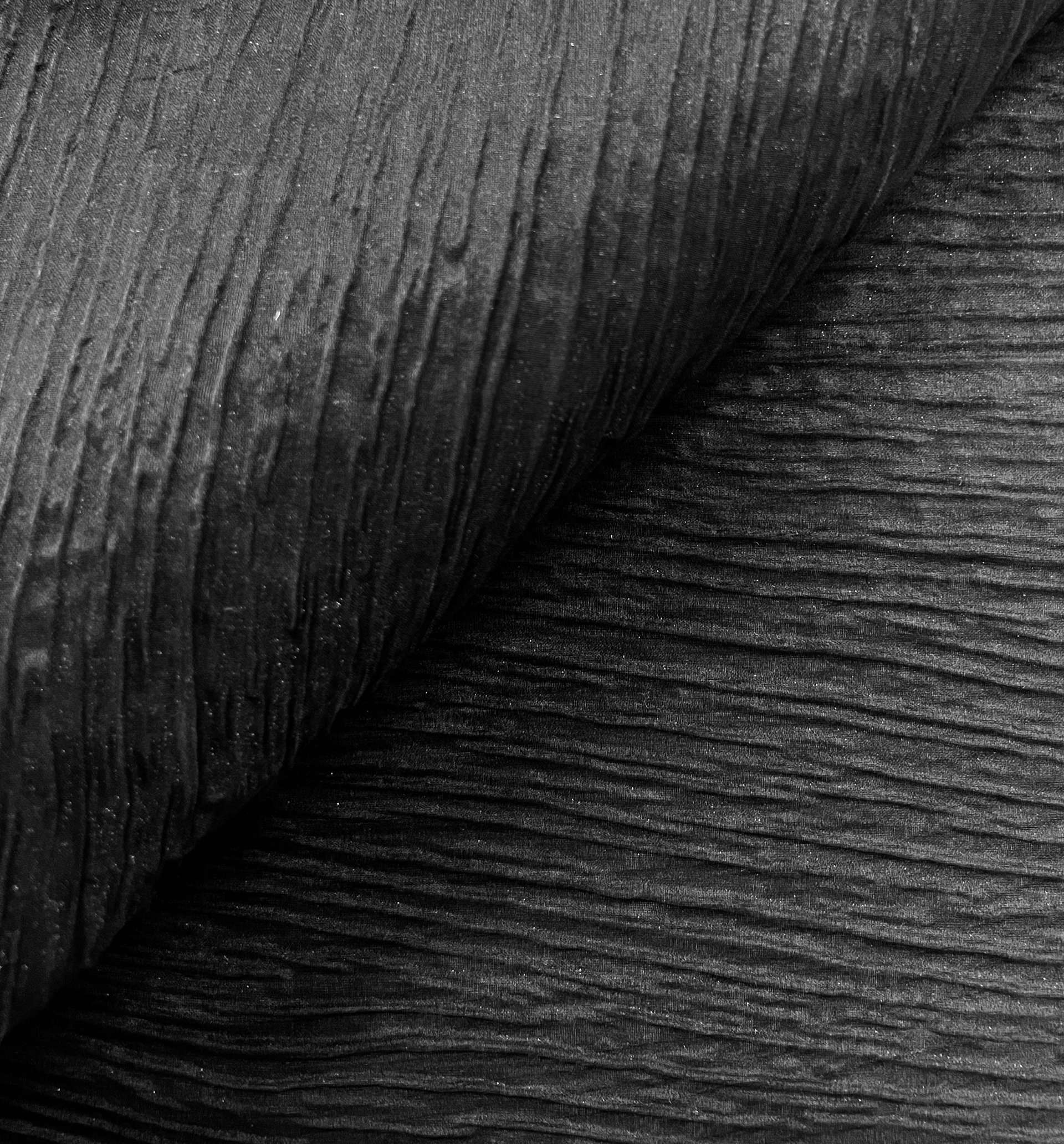 Silk Blend Cloqué Plissé