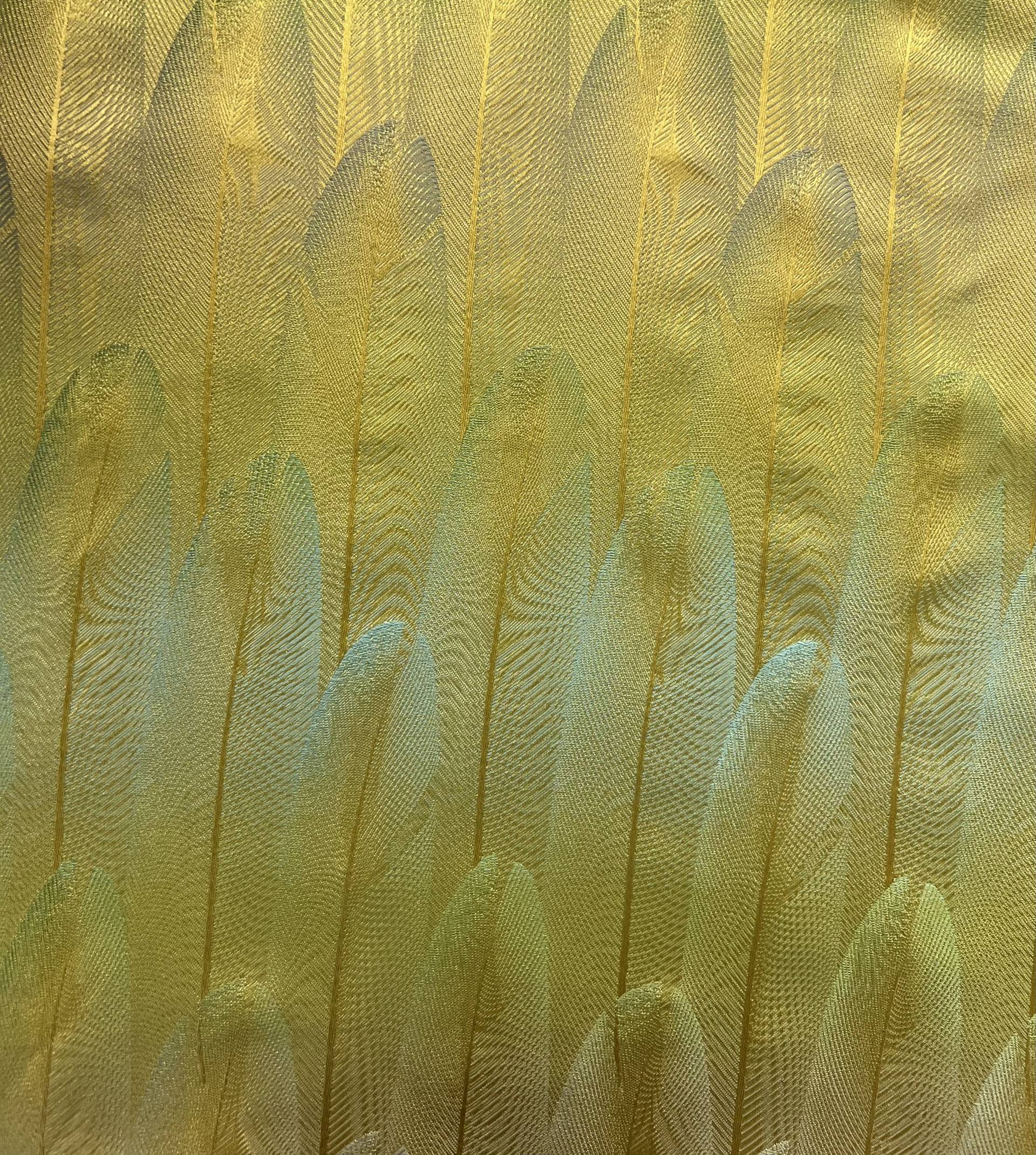Pure Silk Feather Damask Brocade