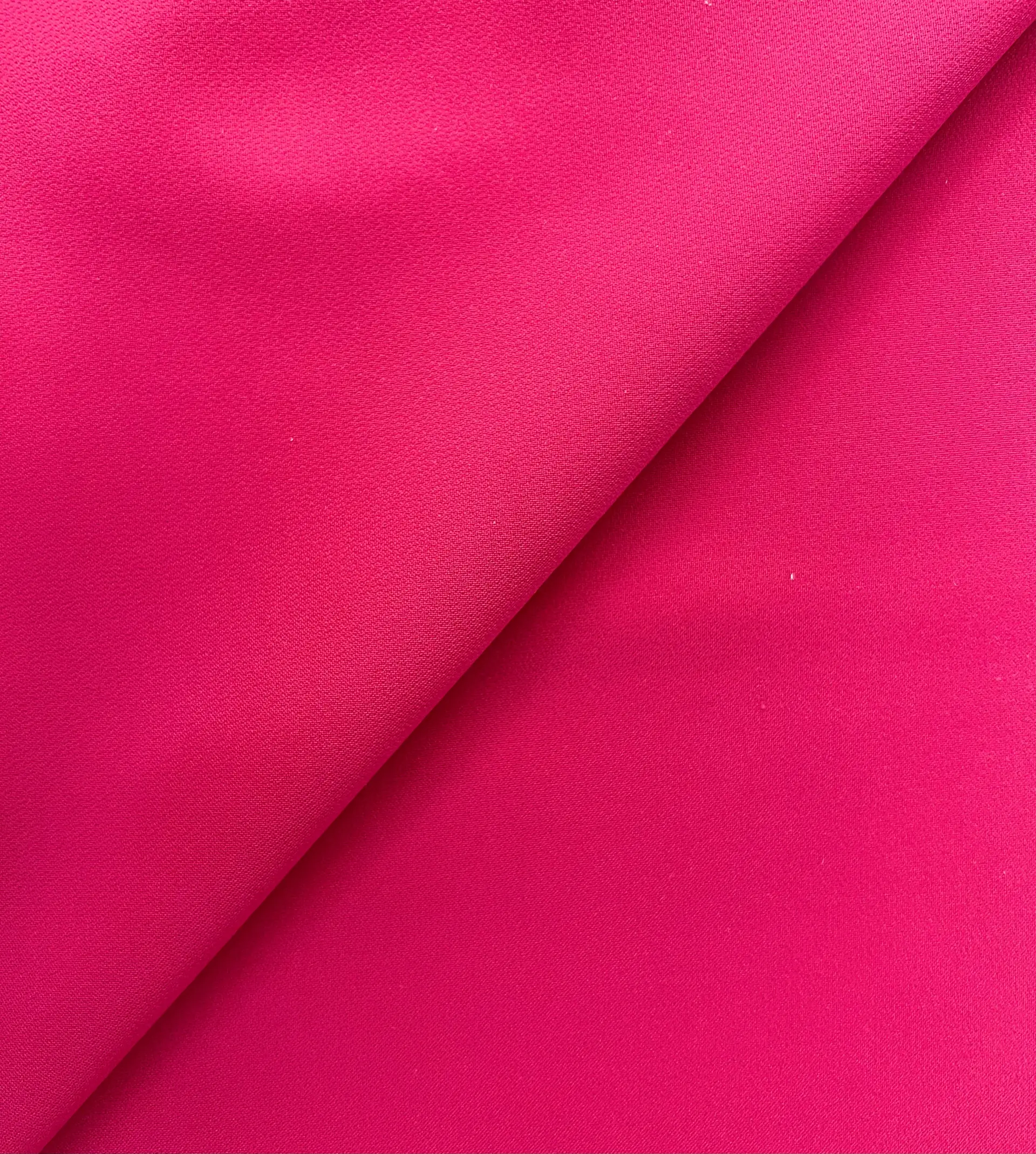 Polyester Stretch Crepe in Fuchsia