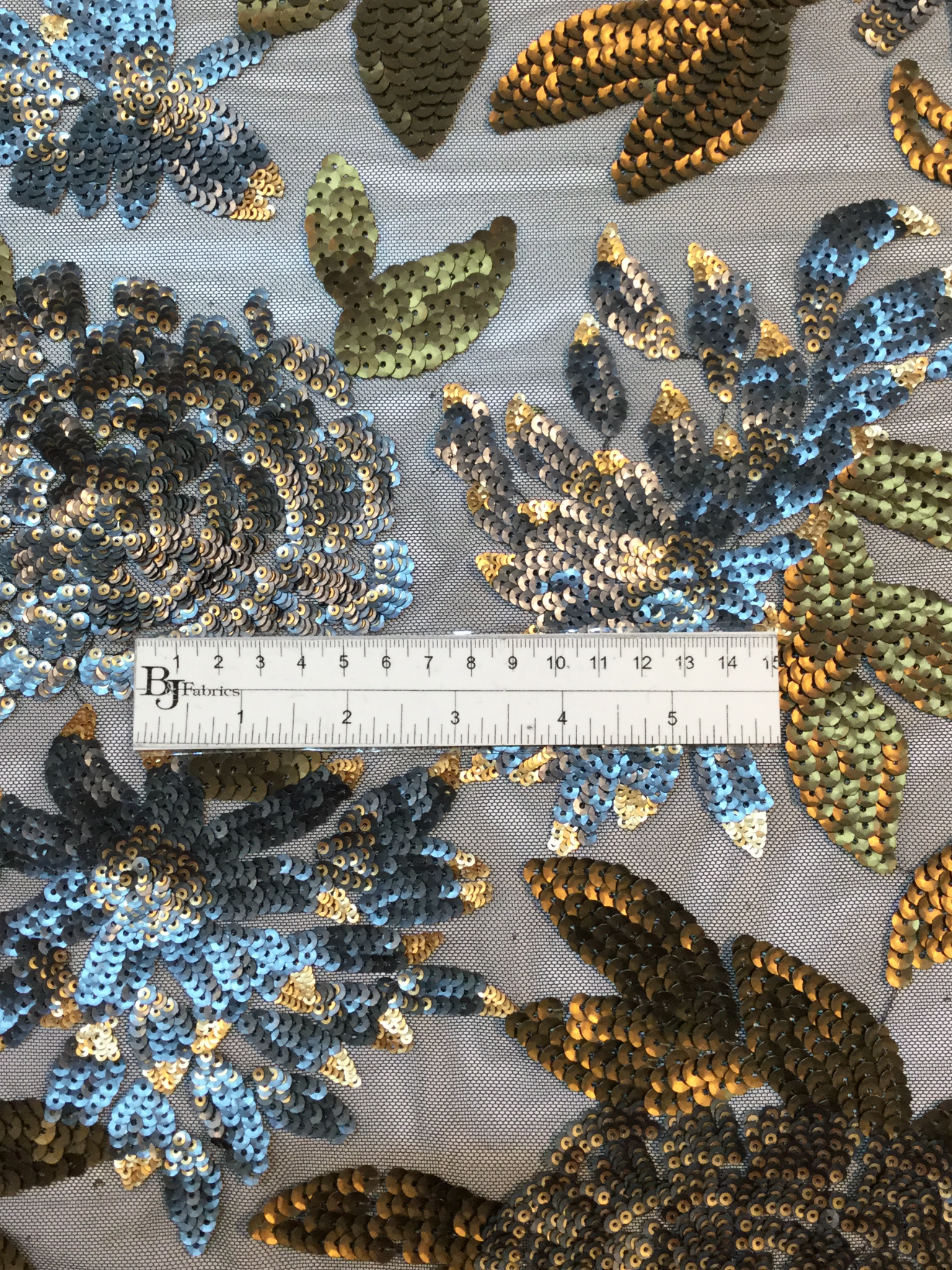 Sequins on Stretch Tulle