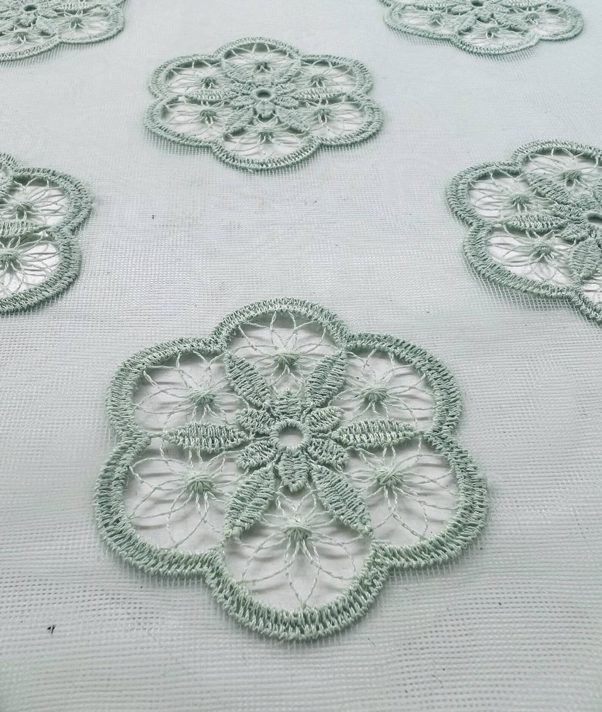 Embroidered Illusion With Cut Out Work