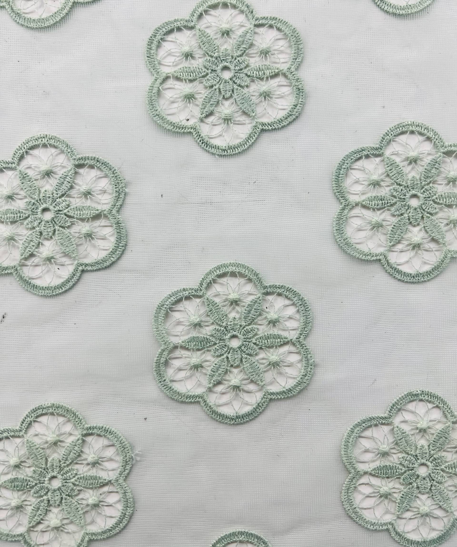 Embroidered Illusion With Cut Out Work
