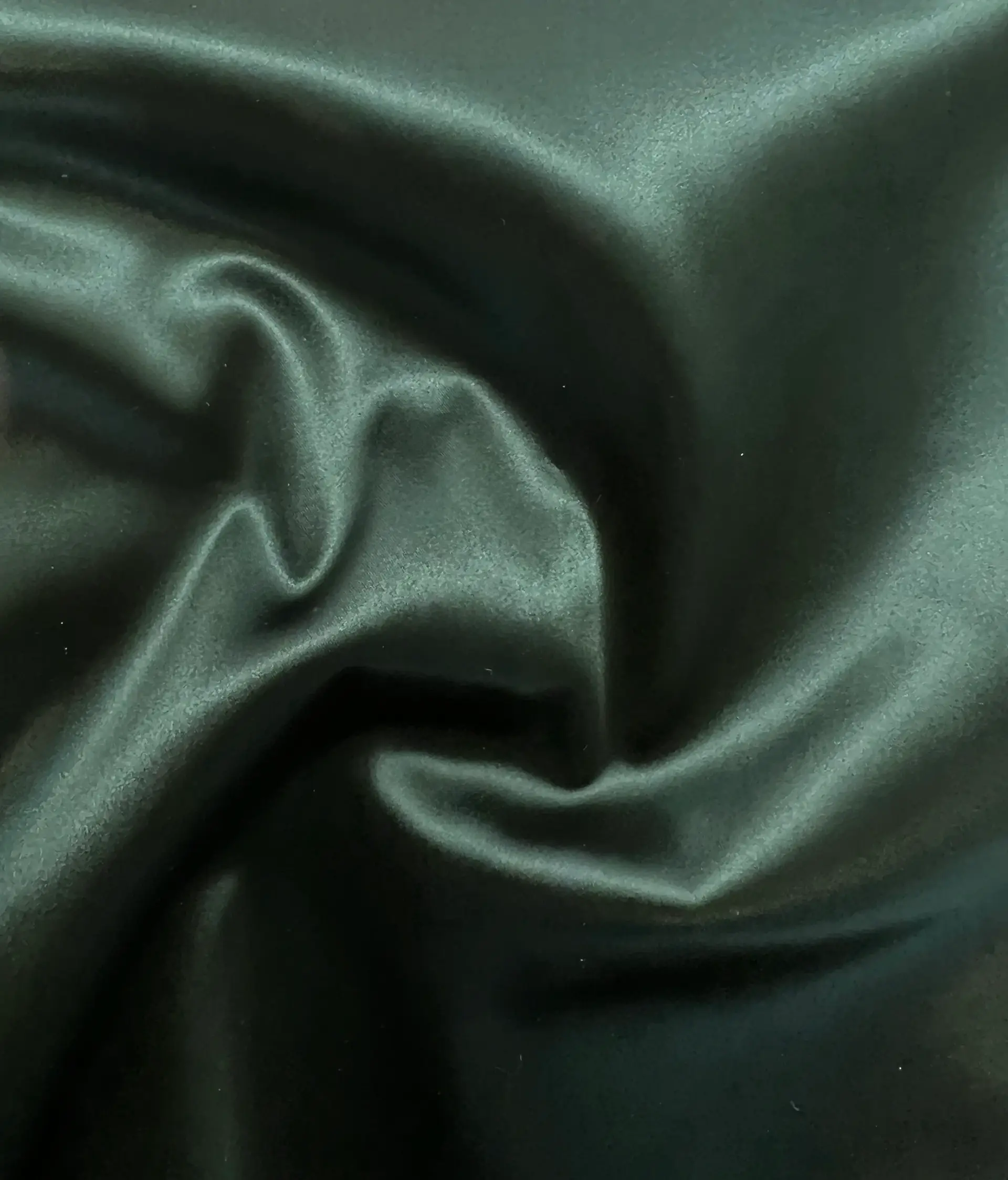 Italian Acetate Stretch Satin in Hunter Green