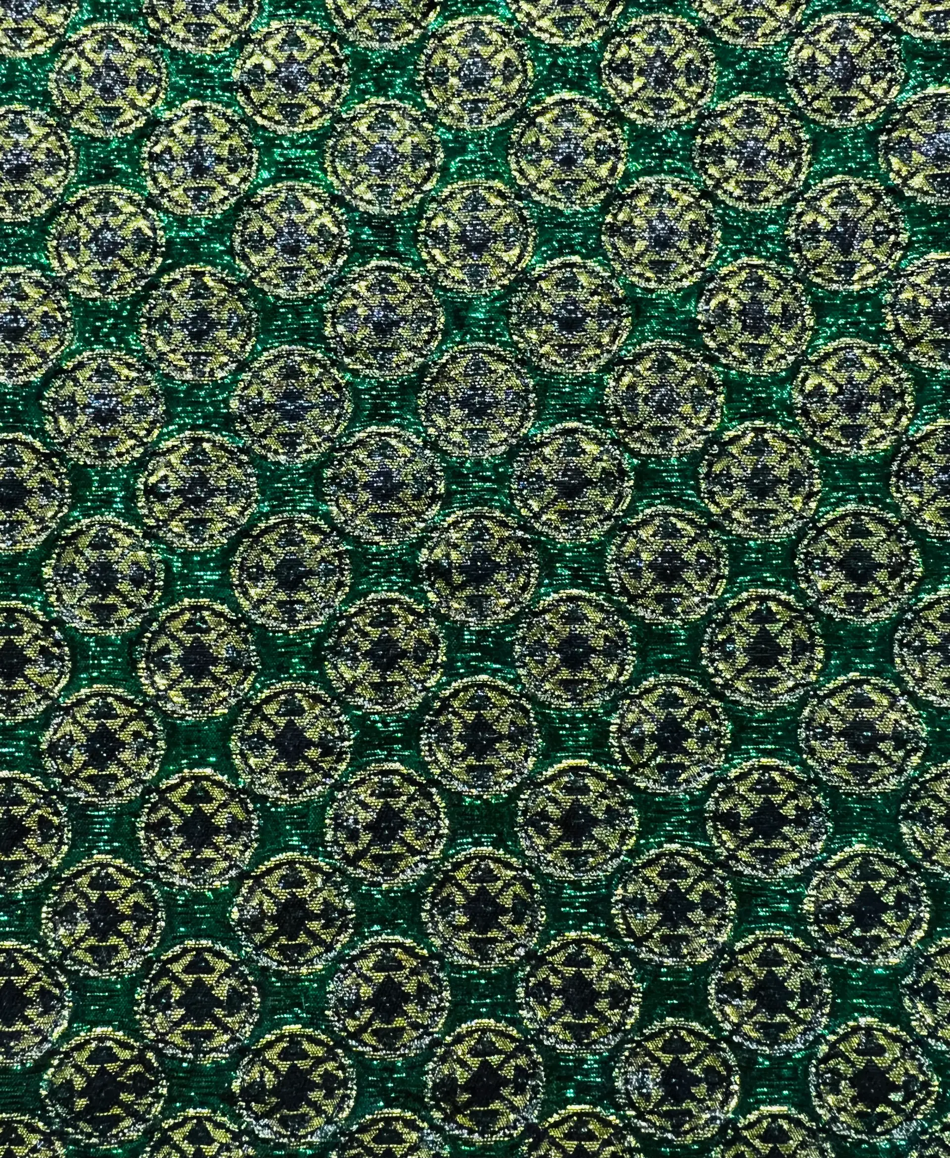 Metallic Brocade in Green