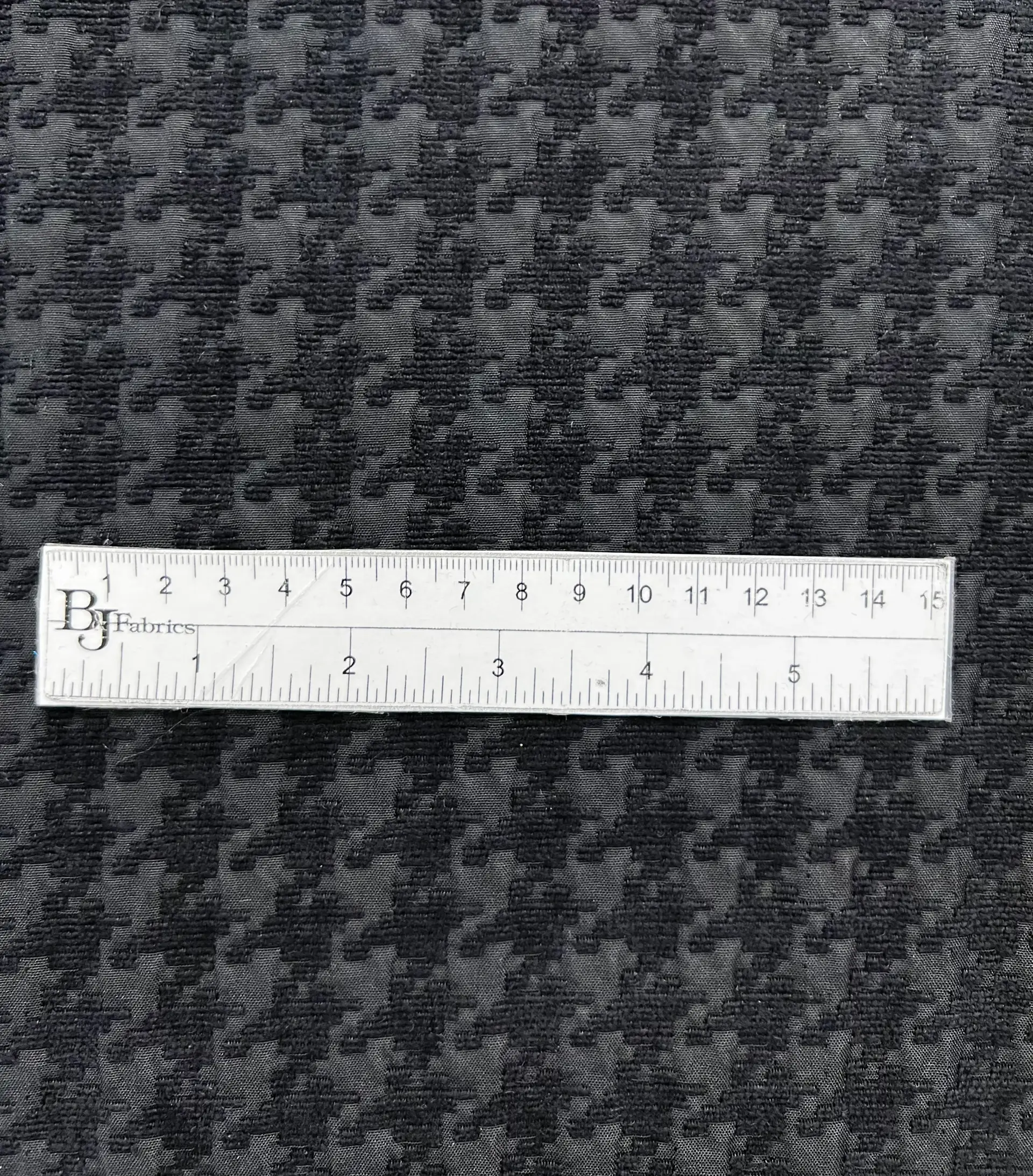 Houndstooth Chenille Brocade in Black