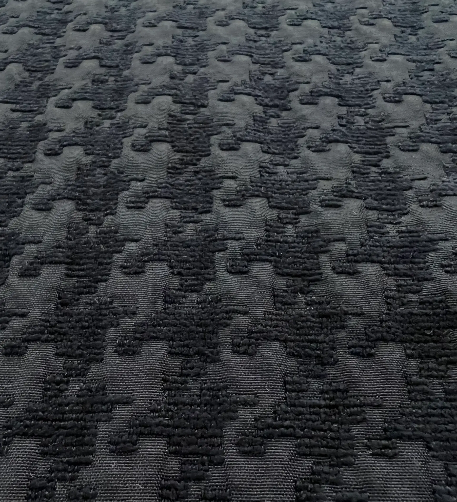 Houndstooth Chenille Brocade in Black