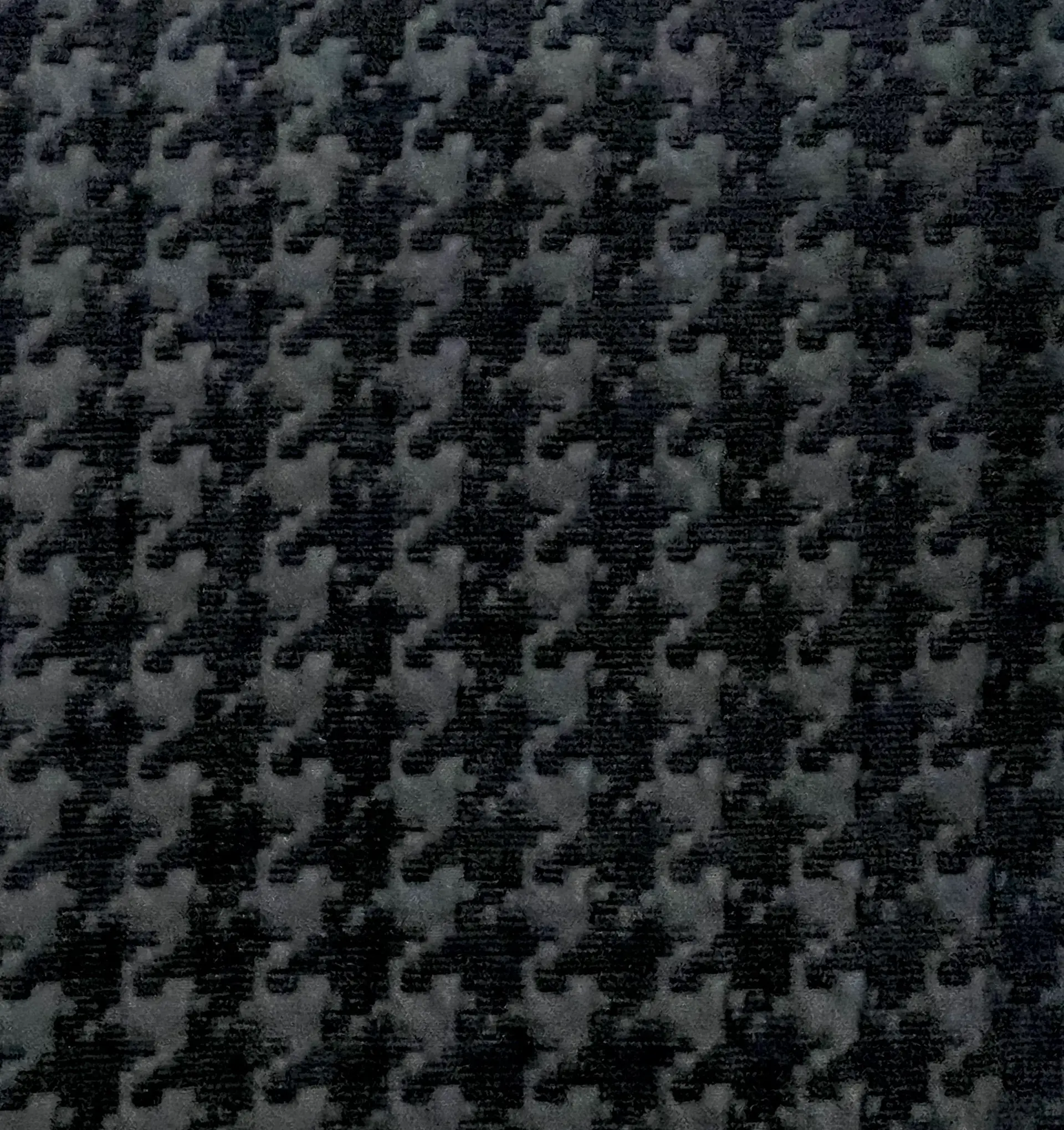 Houndstooth Chenille Brocade in Black
