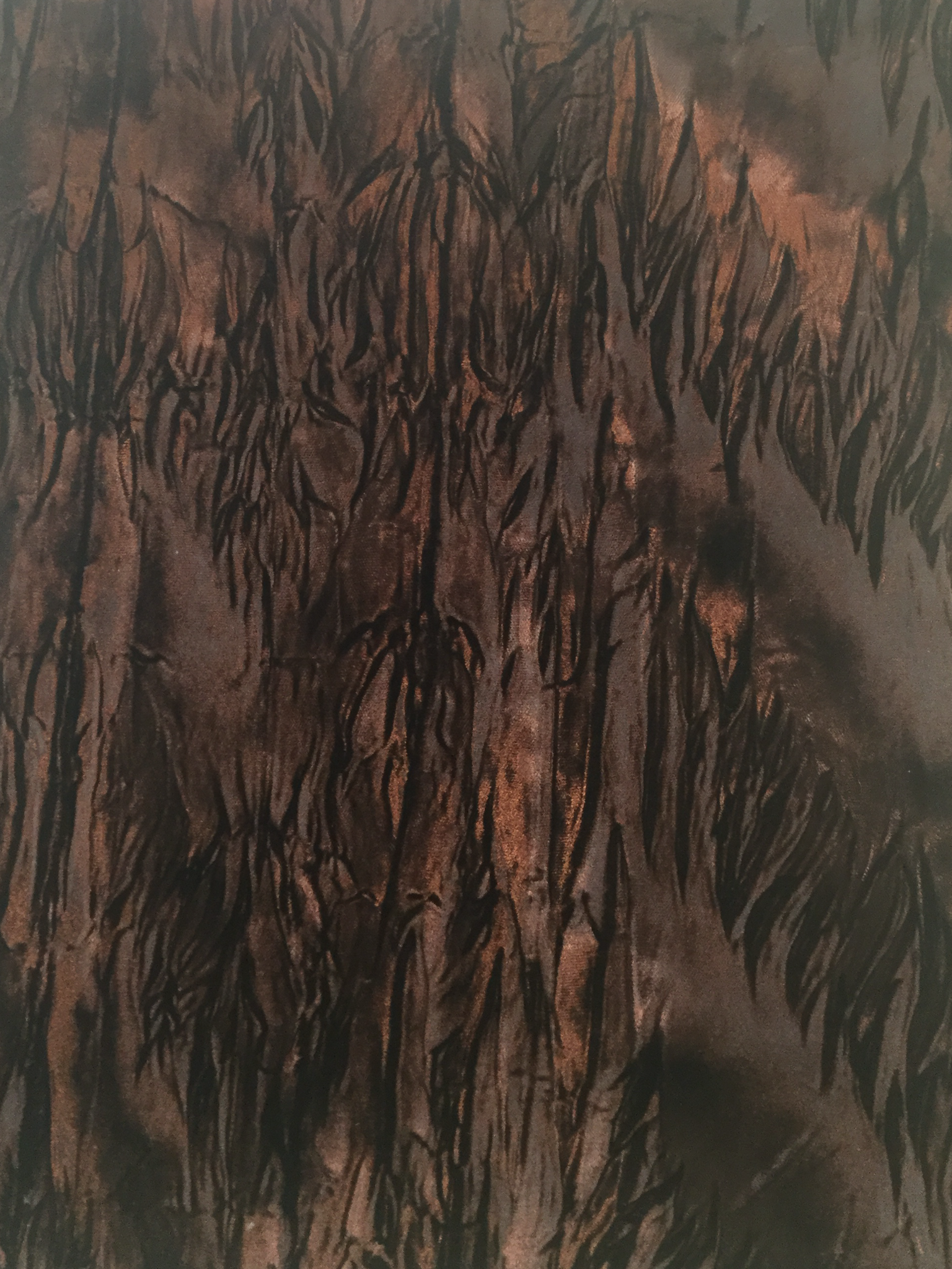 Iridescent Crushed Rayon Velvet in Spice Black