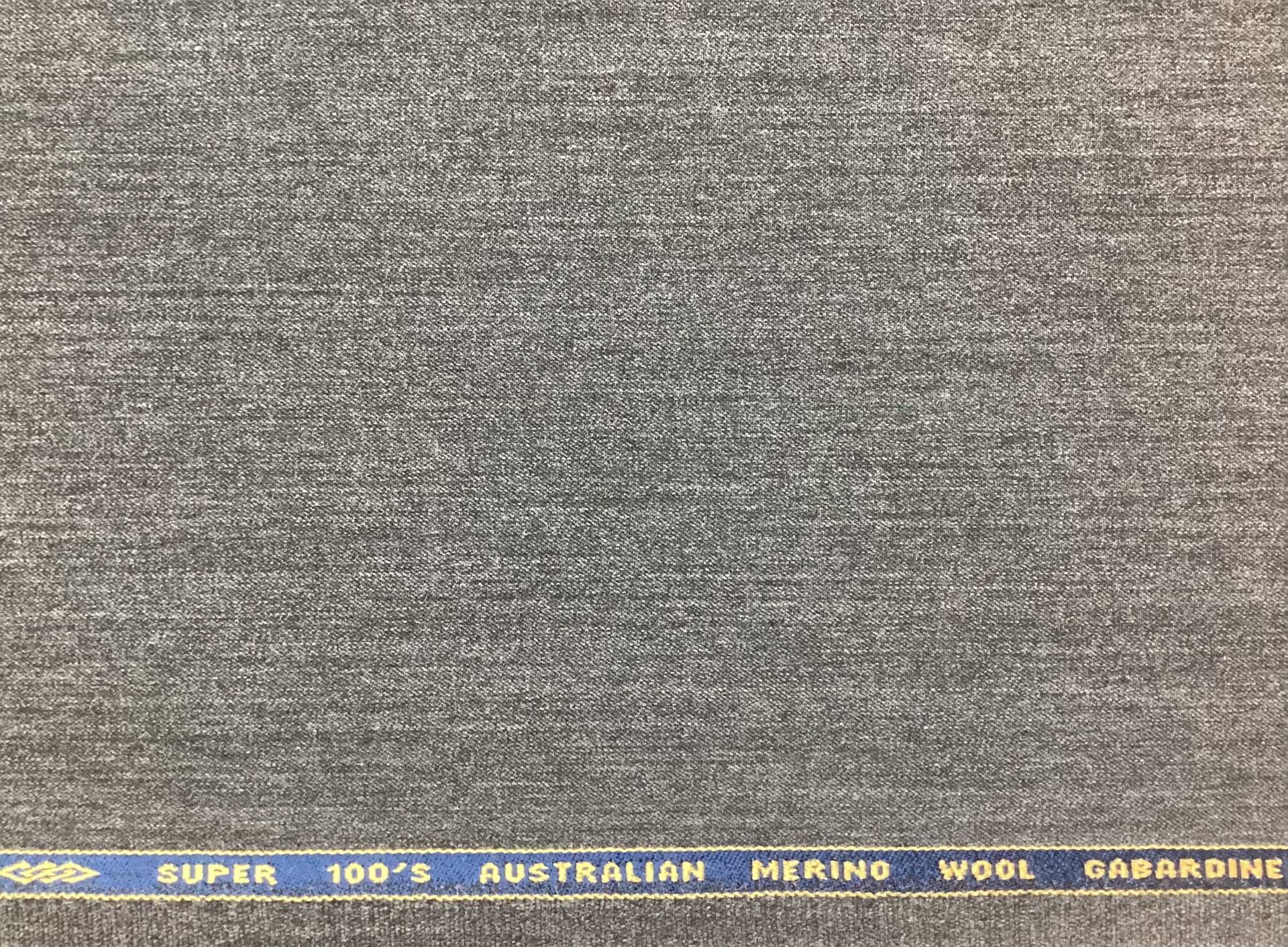 Made in Italy Wool Super 100's in Charcoal