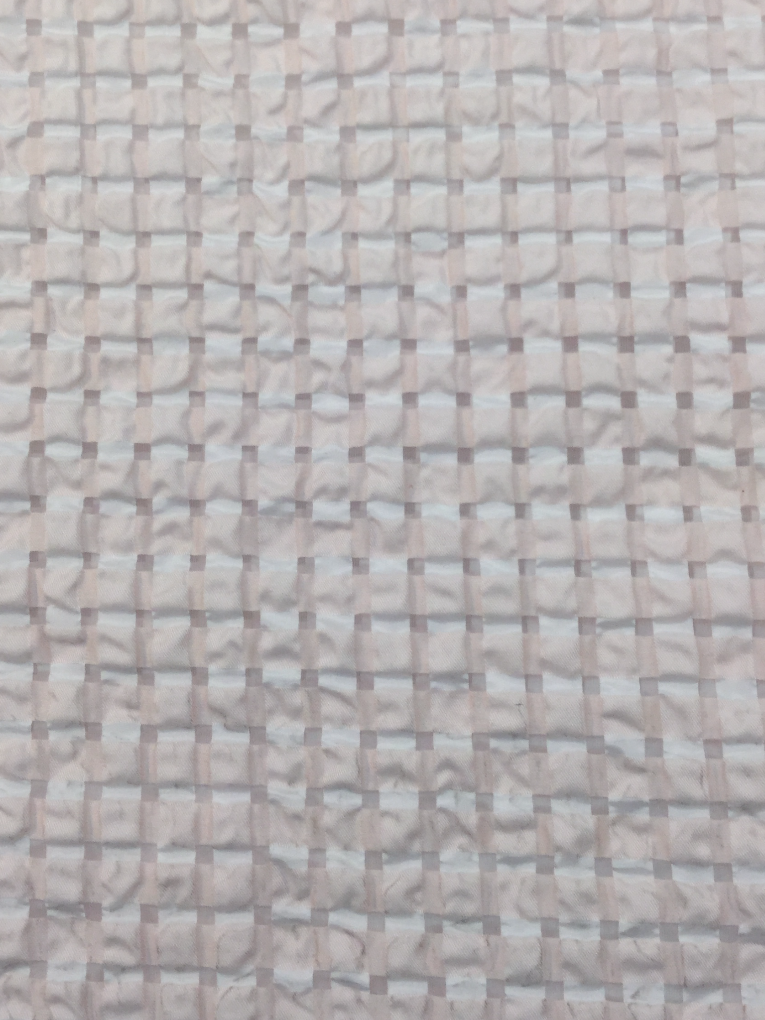Seersucker Organza in Baby Pink/White