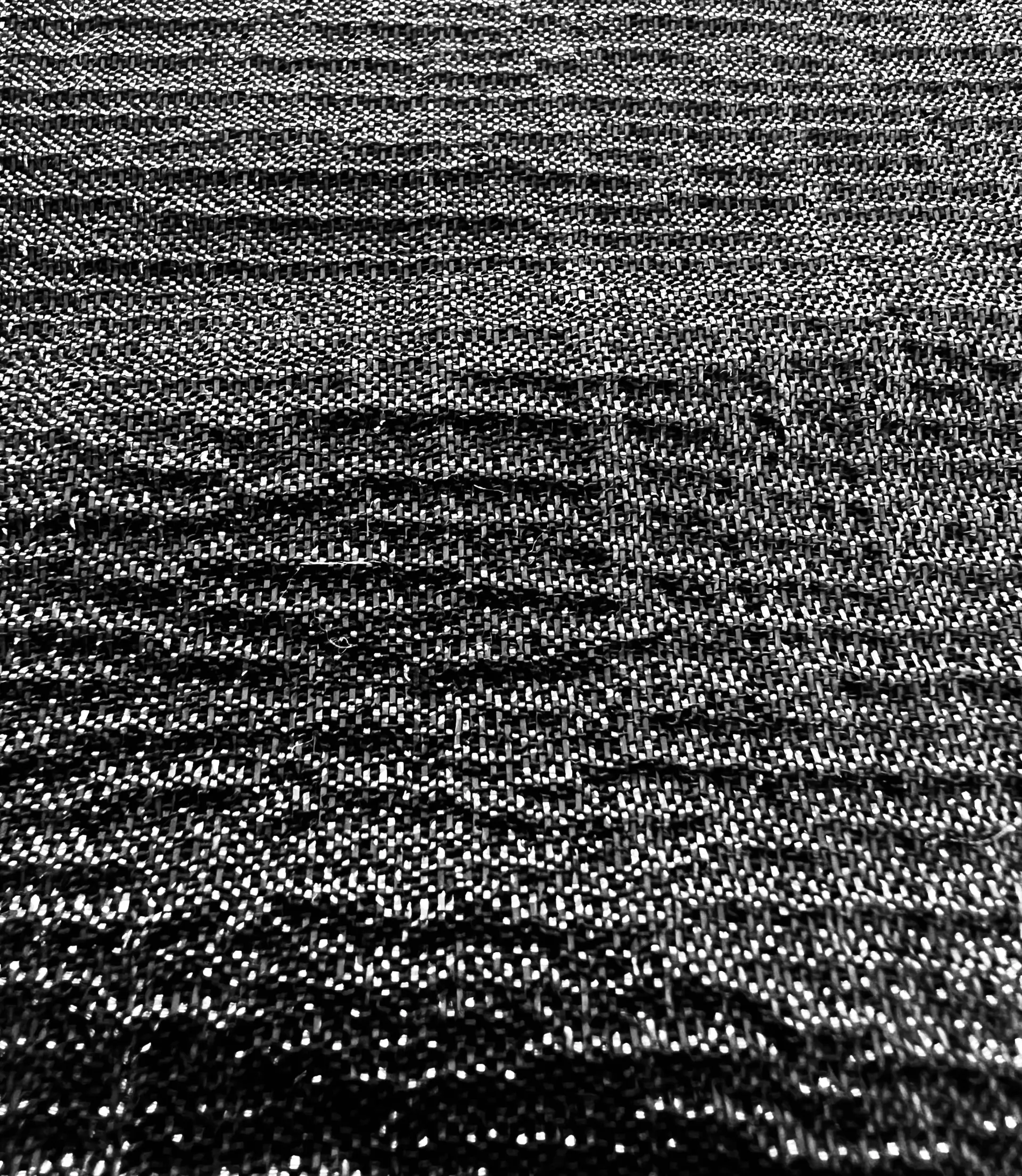 Silk Wool & Lurex Crepé in Black