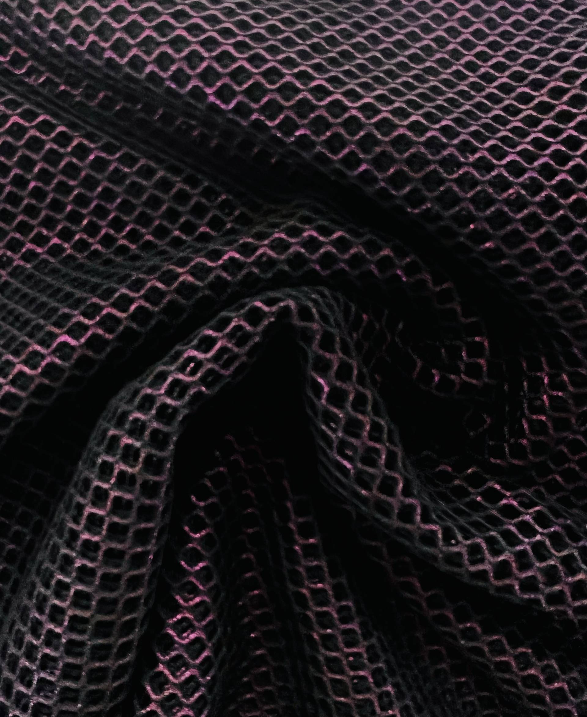 Royal Purple Metallic Foiled Polyester Fishnet