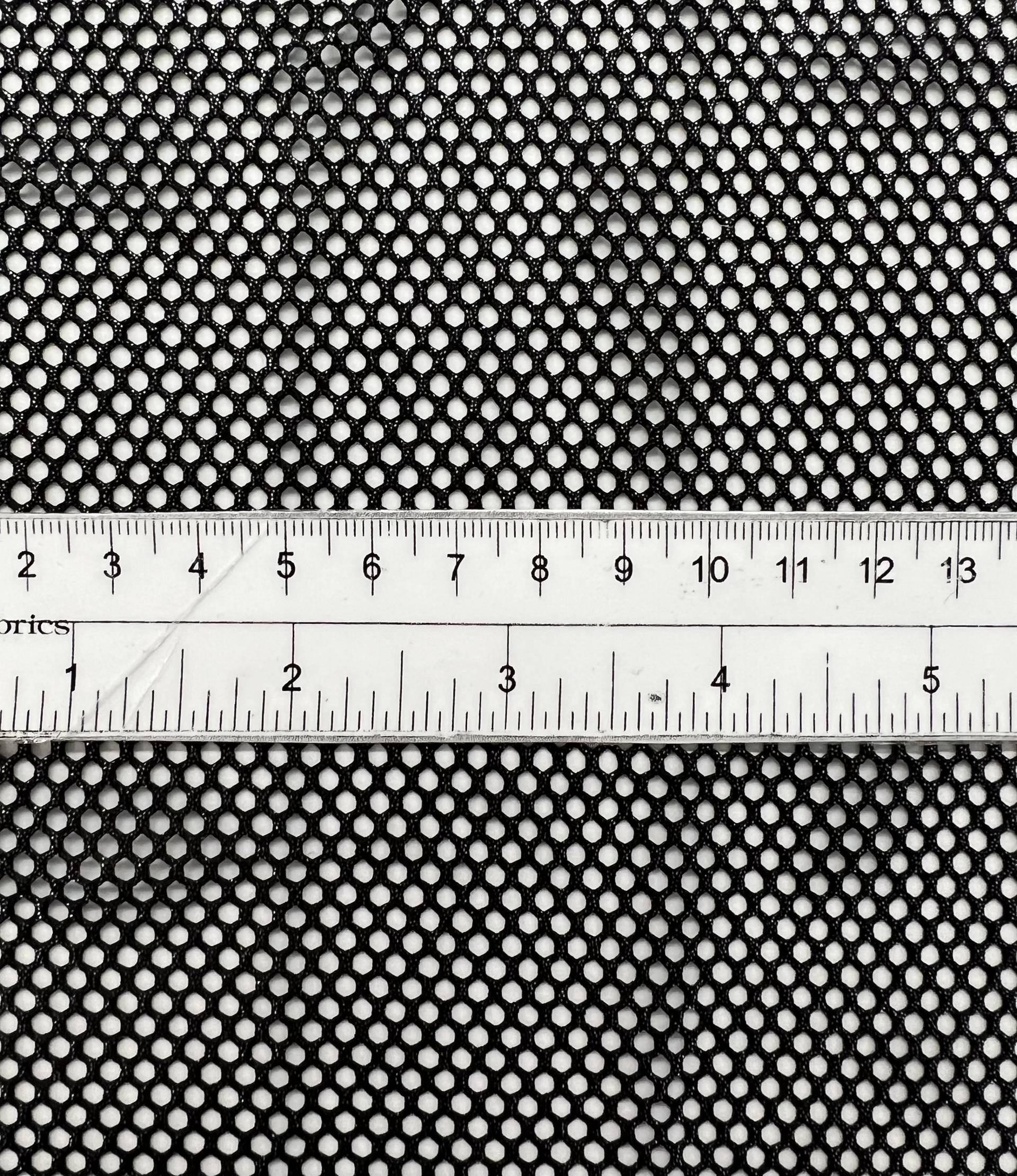 Metallic Silver Foiled Mesh in Black