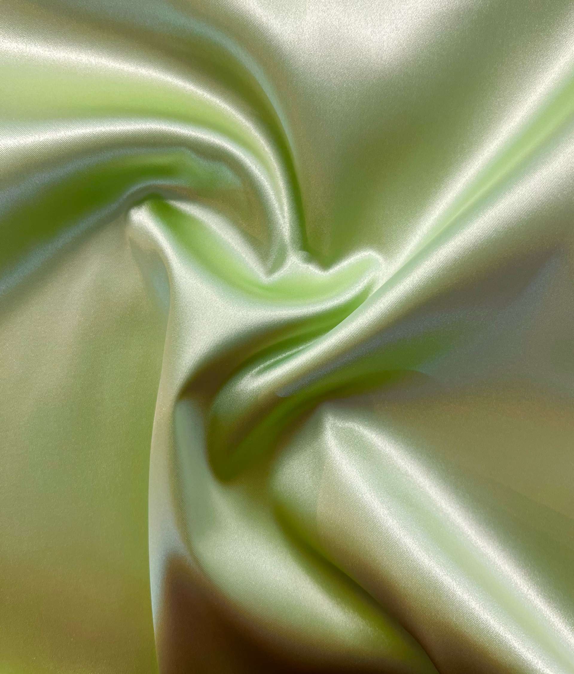 Italian Acetate Stretch Satin in Honeydew