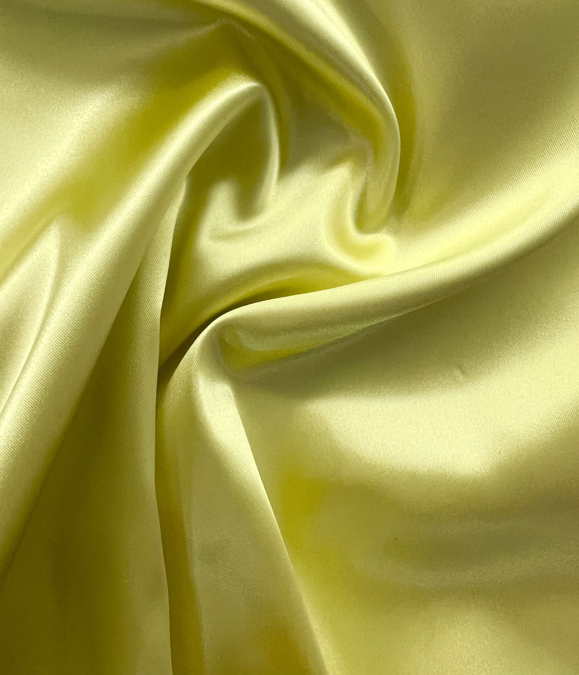 Italian Acetate Stretch Satin in Lemon Ice