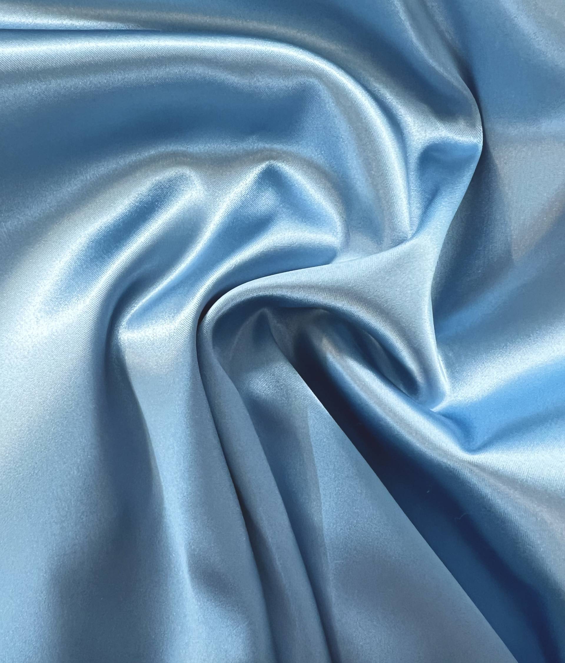 Italian Acetate Stretch Satin in Prairie Sky
