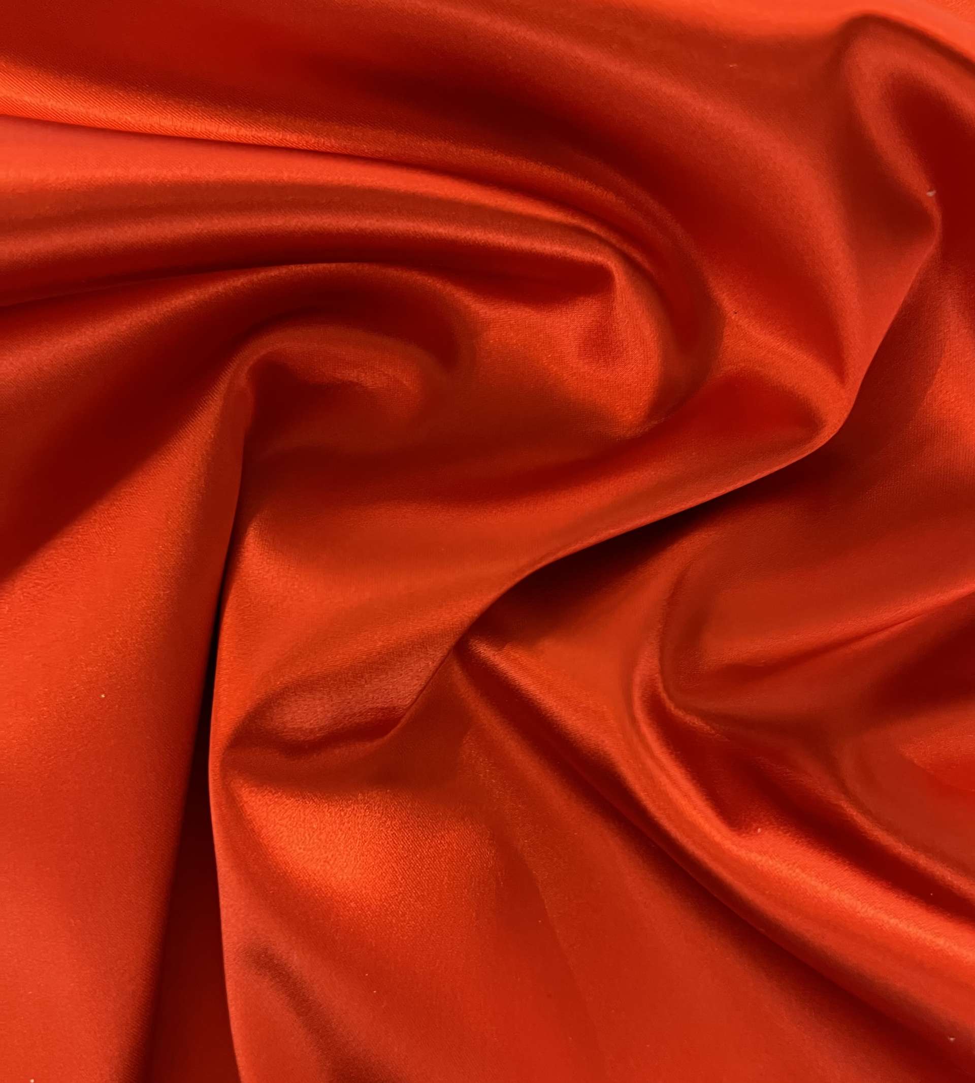 Italian Acetate Stretch Satin in Flame