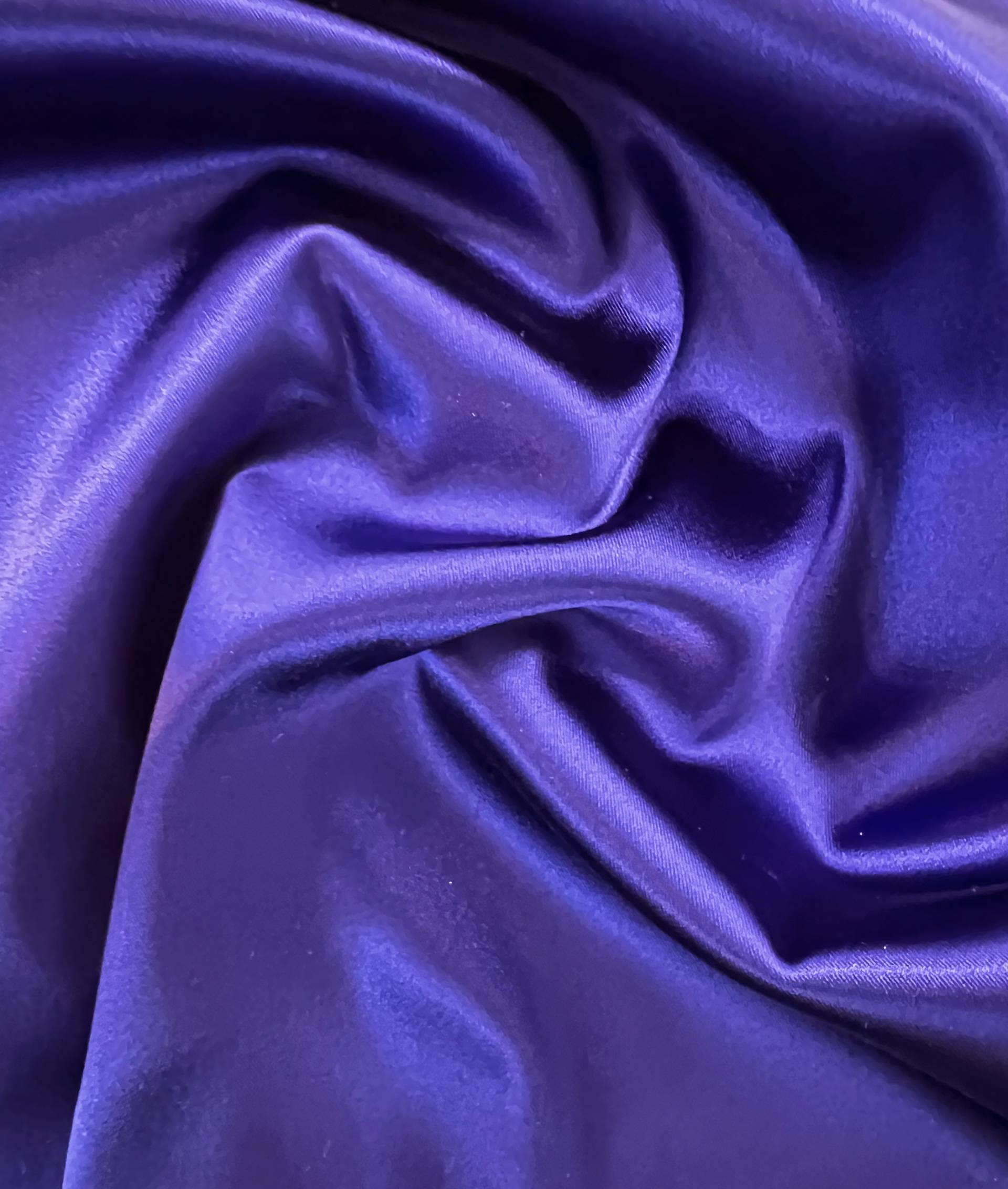 Italian Acetate Stretch Satin in Marine