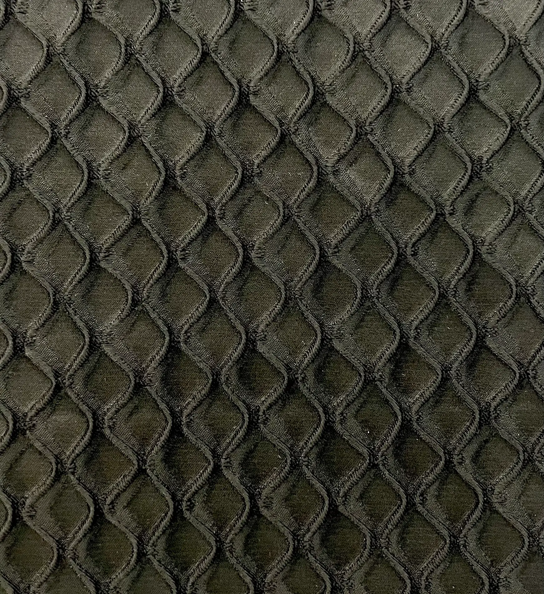 Birdseye Cloqué in Black
