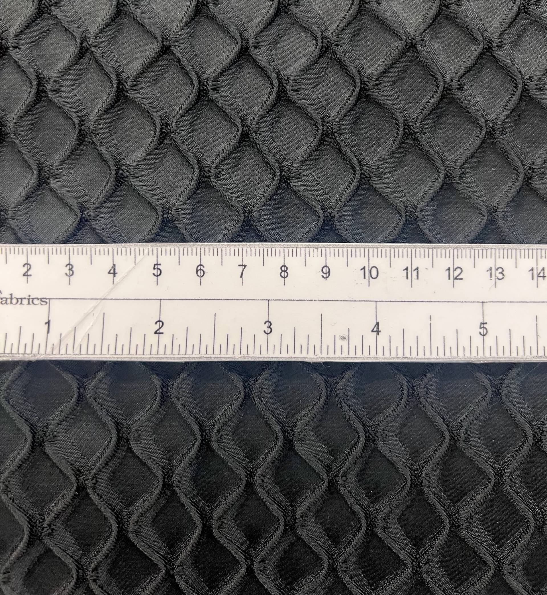 Birdseye Cloqué in Black