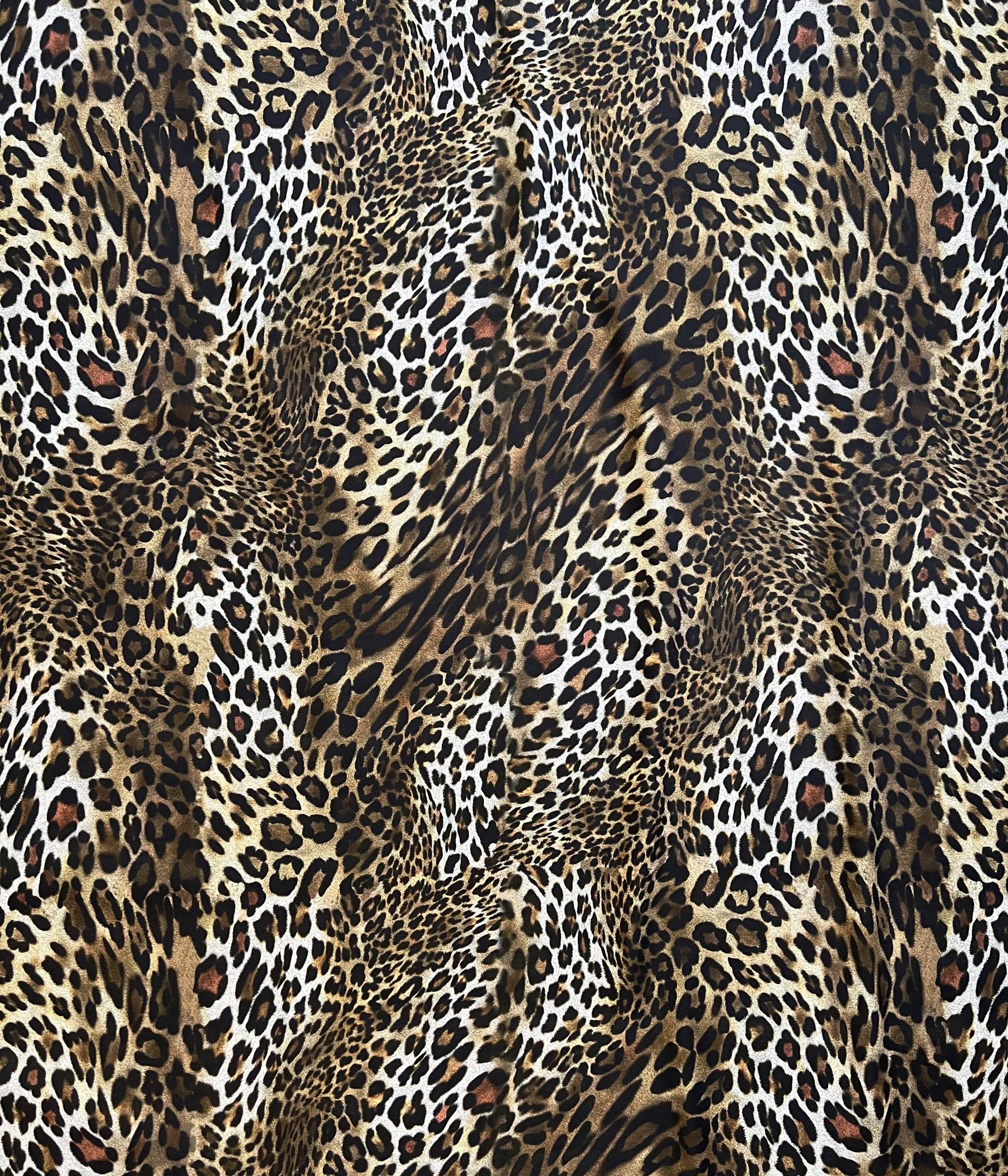 Printed Silk Twill Leopard
