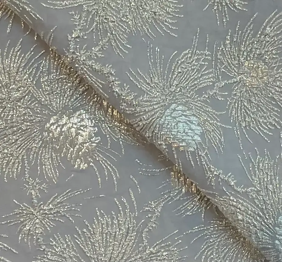 Made in France Stretch Metallic Brocade