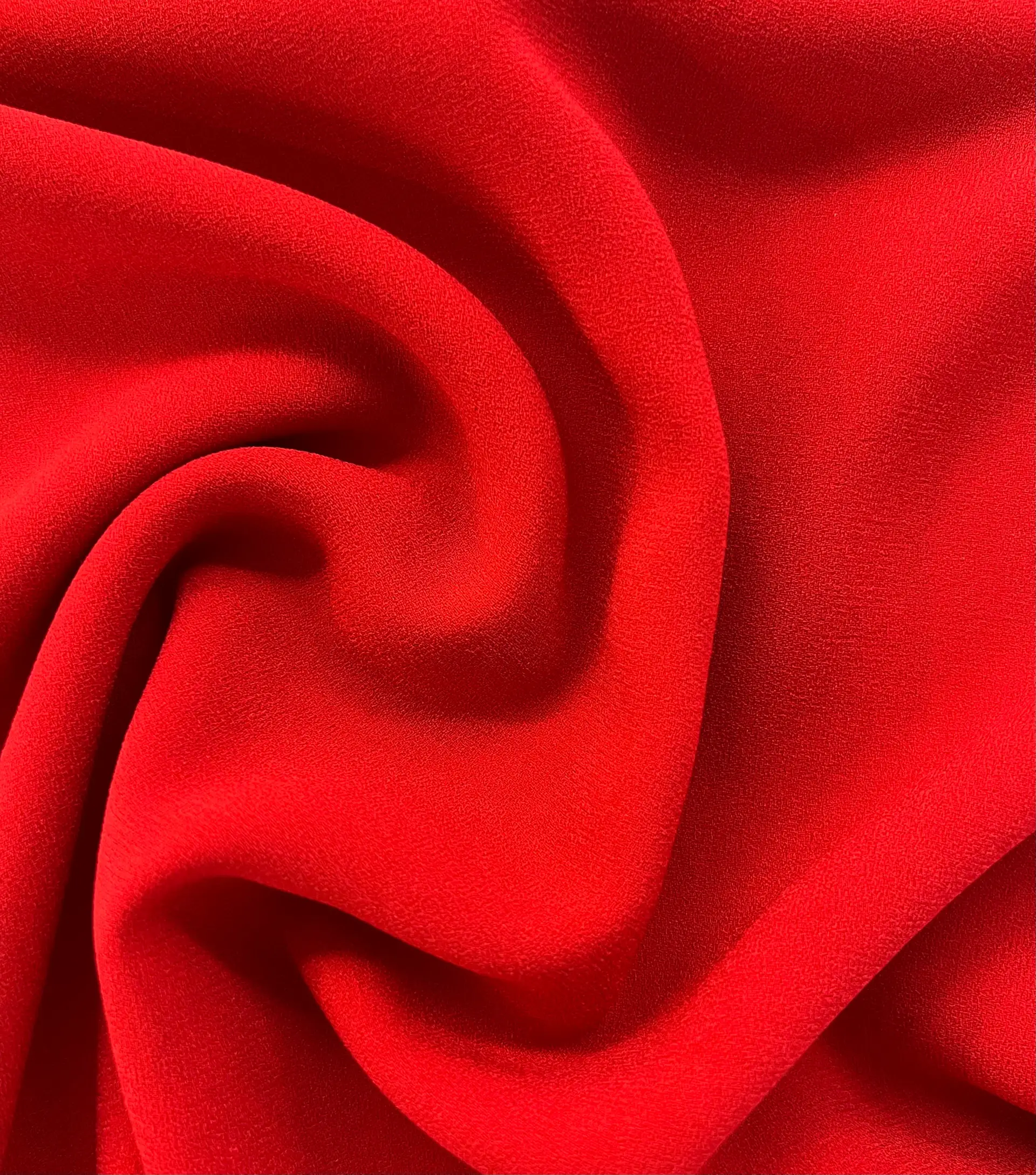 Triacetate & Polyester Blend Stretch Georgette in Red